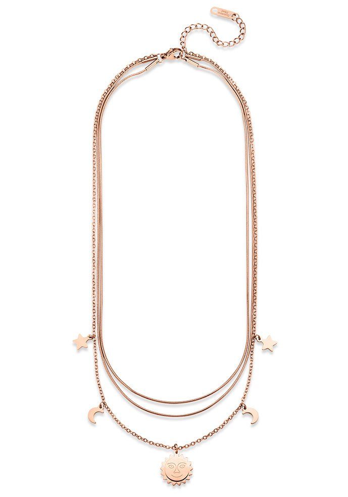 Bruno Banani Ketting met hanger Sieraad cadeau halsketting zon maan sterren layering look