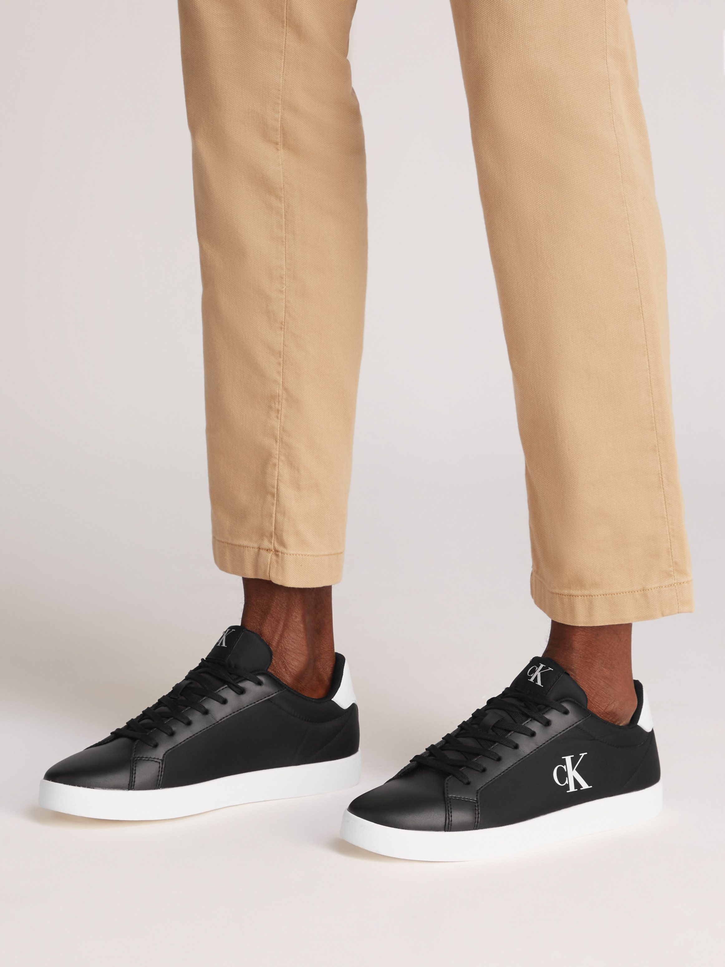 Calvin Klein Plateausneakers 3 CUPSOLE PU , vrijetijdsschoen, halfschoen, veterschoen met gepolsterde schacht