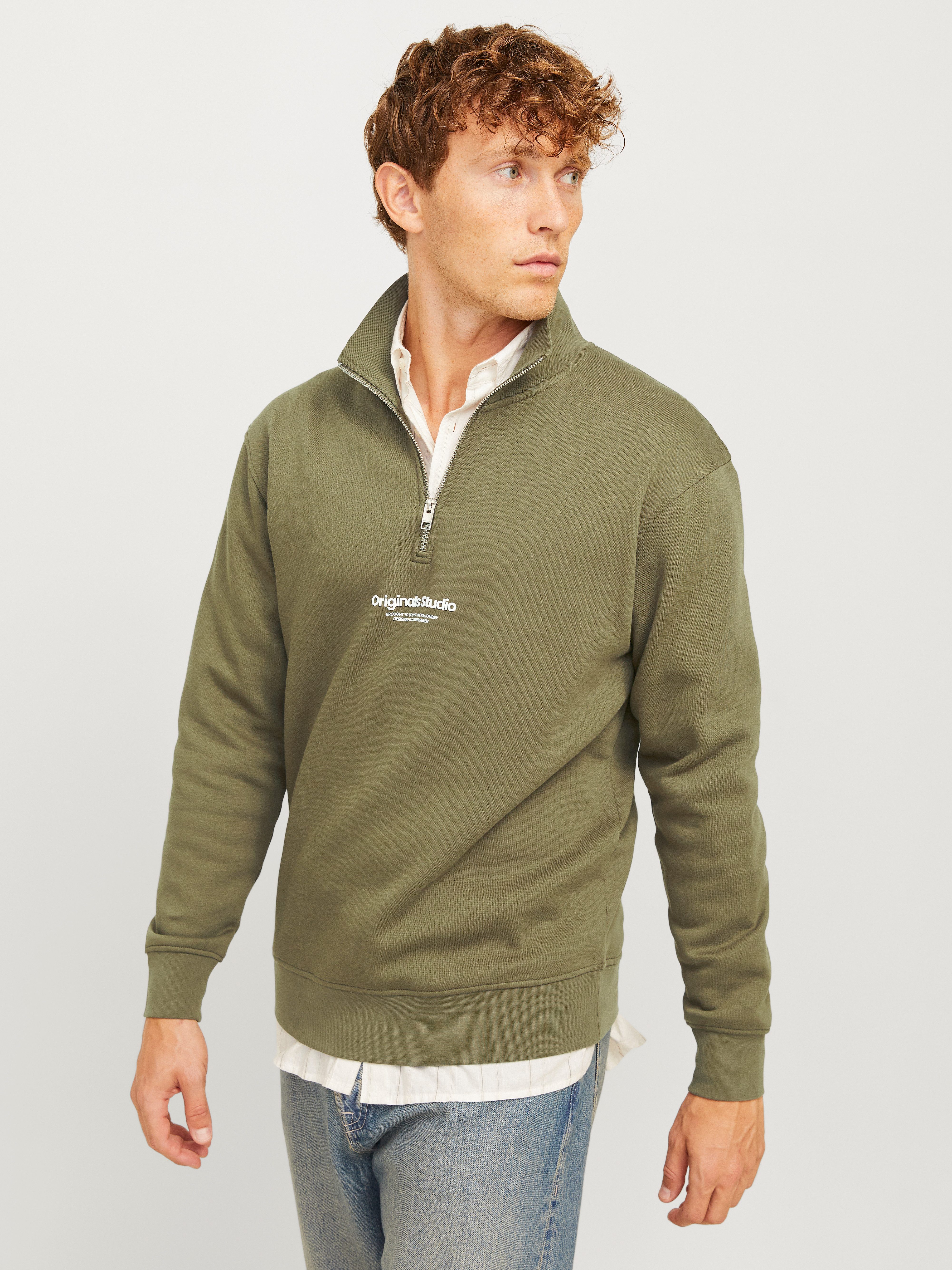 Jack & Jones Sweatshirt JORVESTERBRO SWEAT QUARTER ZIP HN NOOS