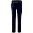 maier sports functionele broek perlit w warme, robuuste softshell-broek, elastisch blauw