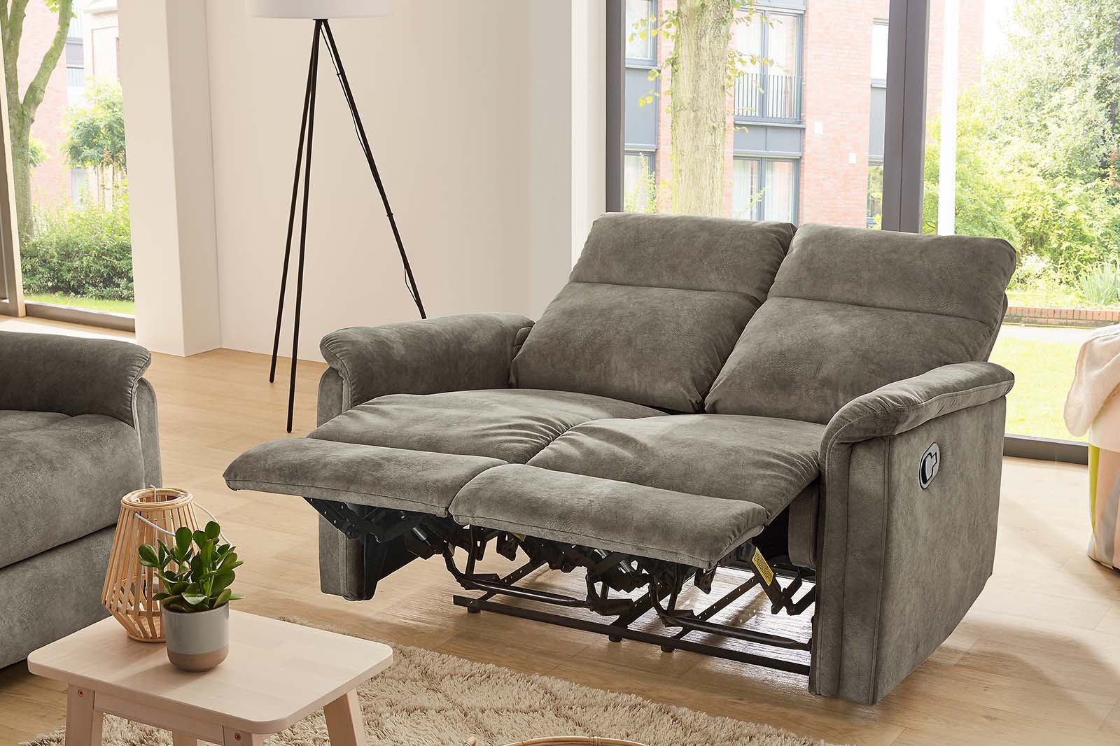 Jockenhöfer Gruppe 2-zitsbank Amrum Ligfunctie met halfautomatische relaxfunctie, TFK bekleding