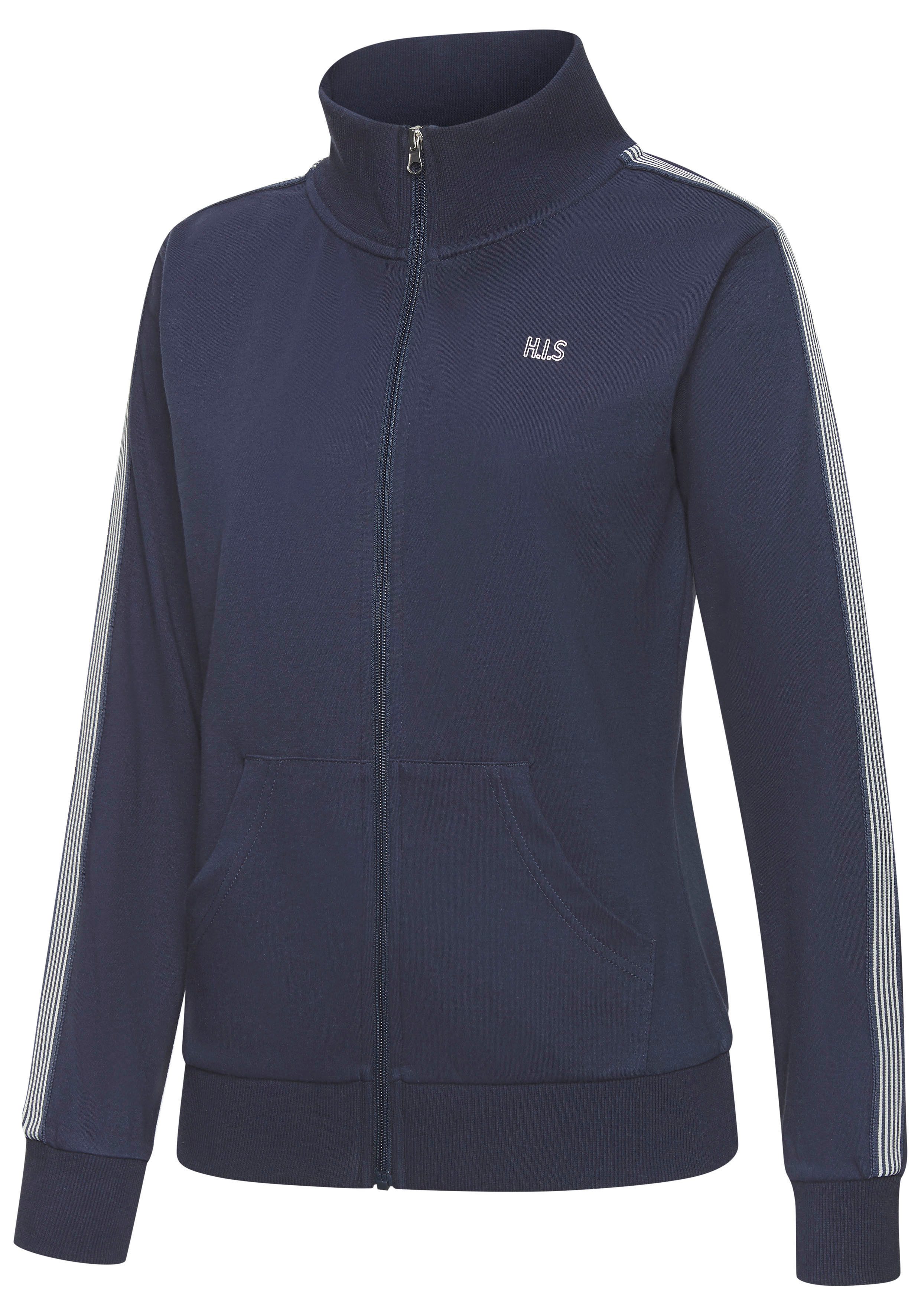 H.I.S Sweatvest met gestreepte tape aan de mouwen