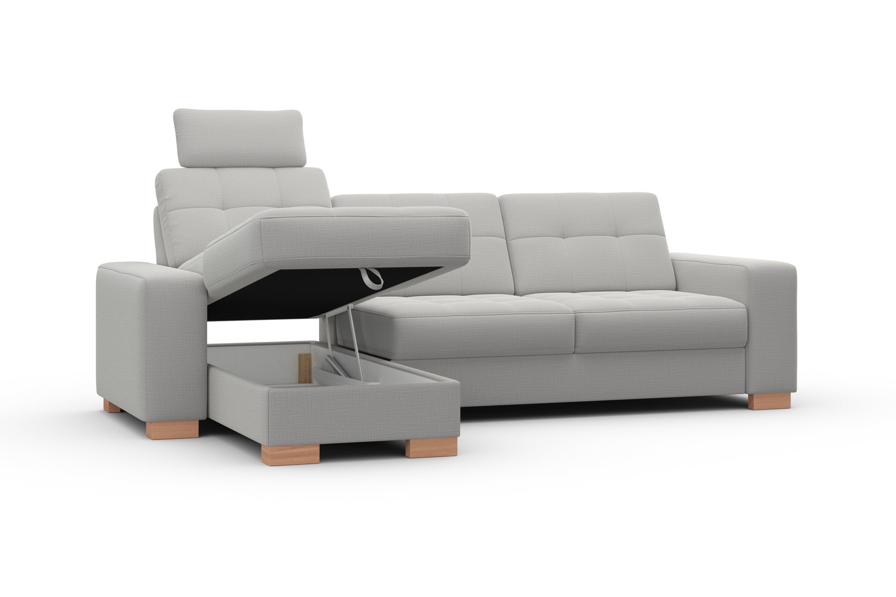 sit&more Hoekbank Quincy L-vorm naar keuze met slaapfunctie en bedkist