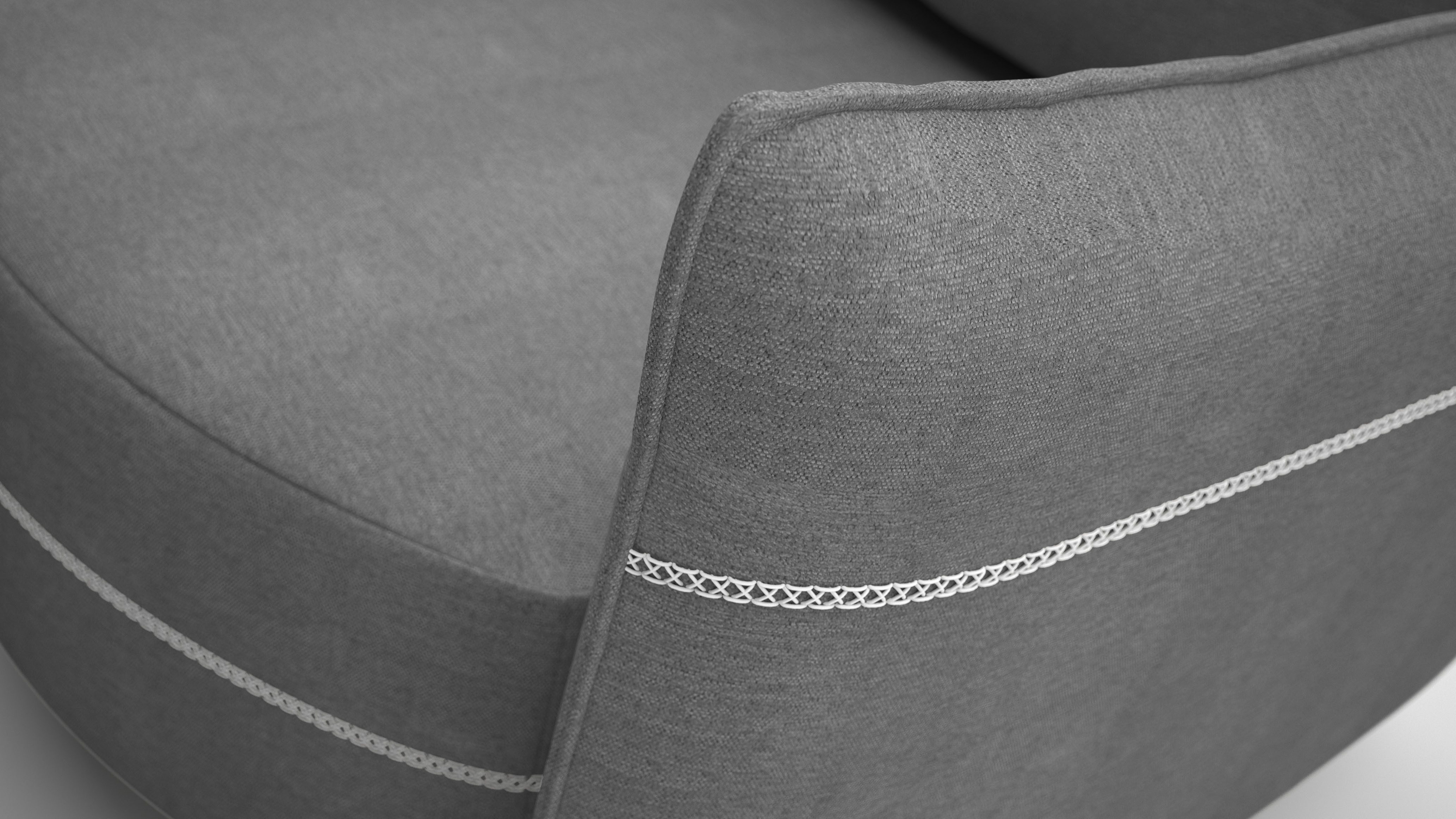 exxpo - sofa fashion Loungebank Met mooie contrastnaad, solitairmeubel, comfortabel, smalle armleuning