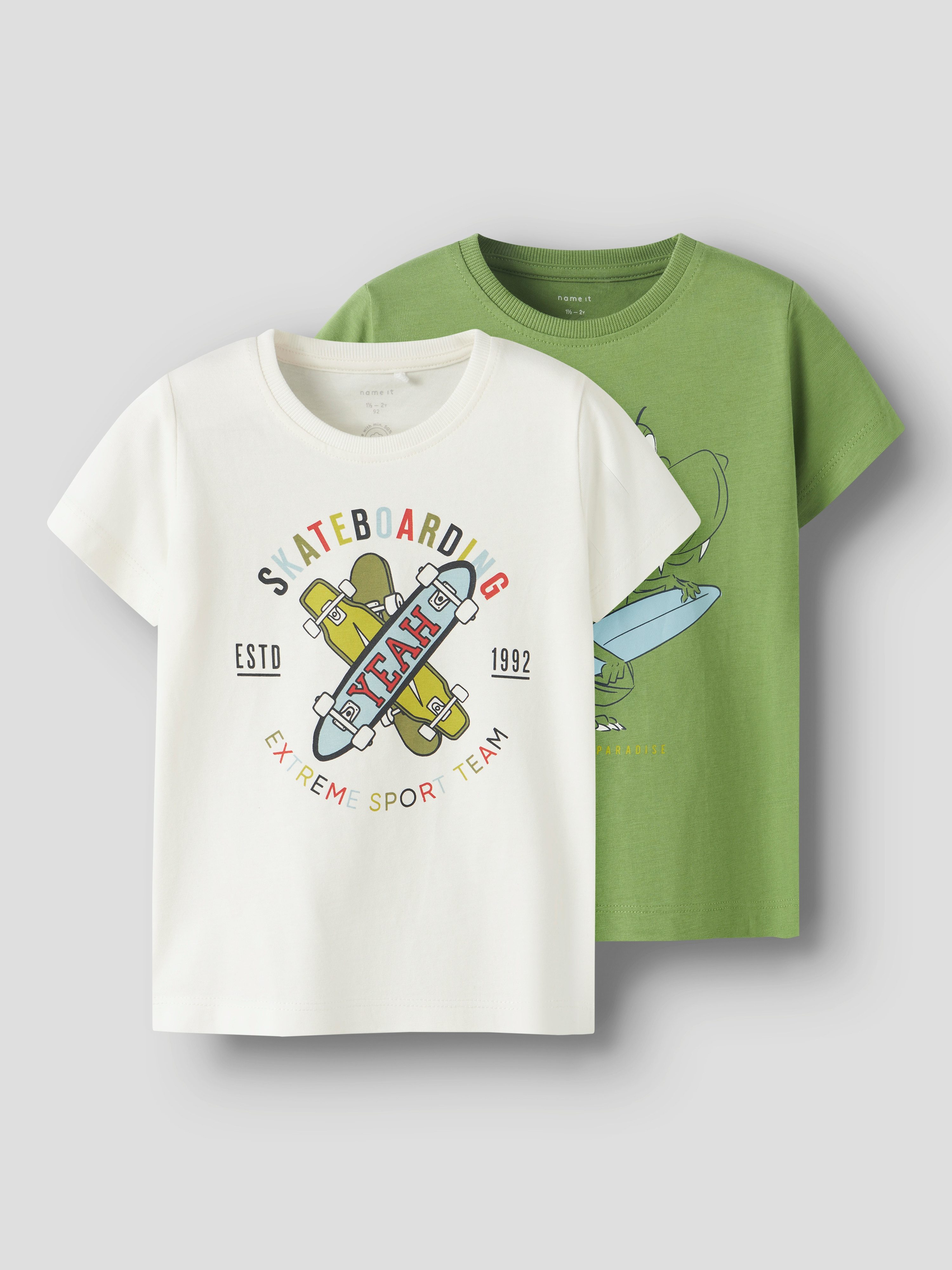 Name It T-shirt NMMKARLTON 2P TOP PB (set, 2-delig)