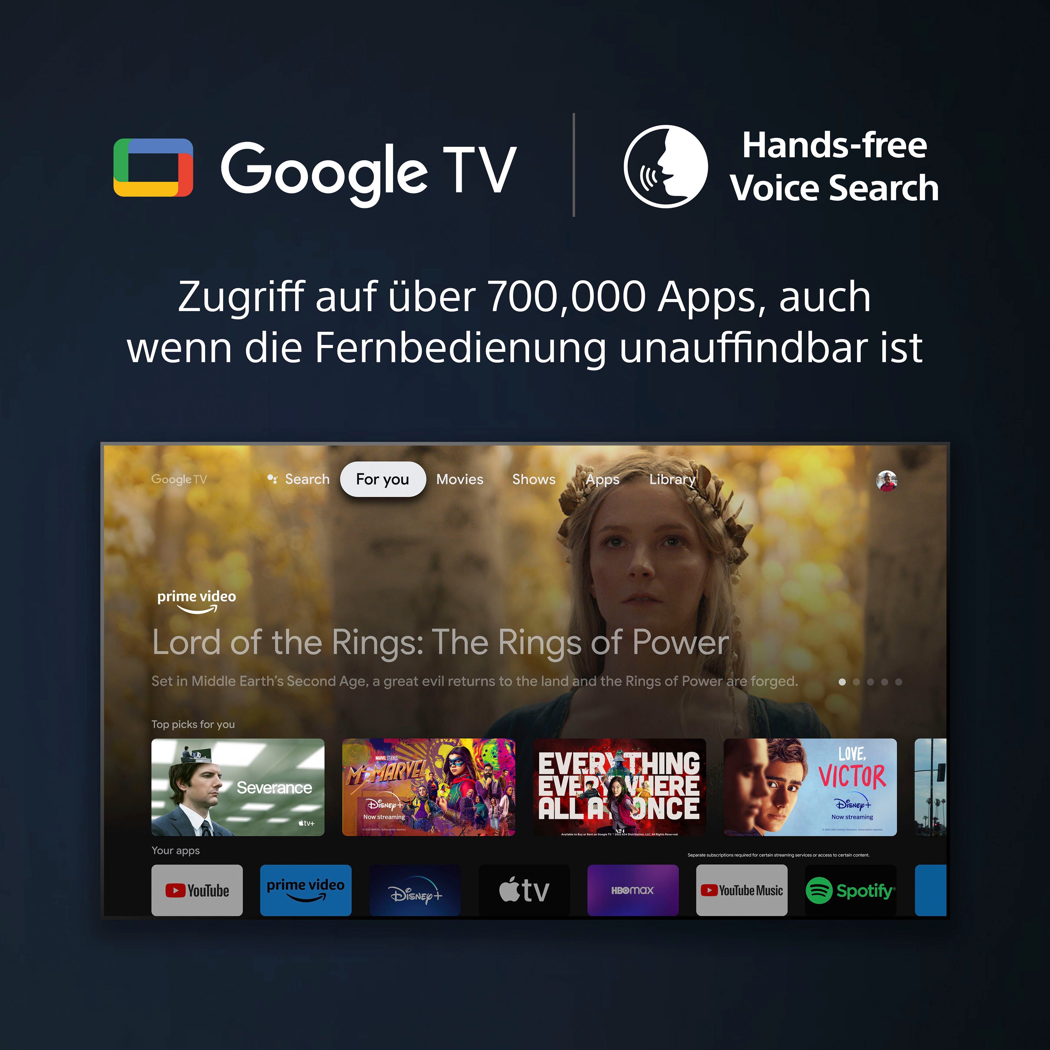 Sony Led-TV XR-75X90L, 189 cm / 75", 4K Ultra HD, Google TV, TRILUMINOS PRO, BRAVIA CORE, met exclusieve PS5 functies