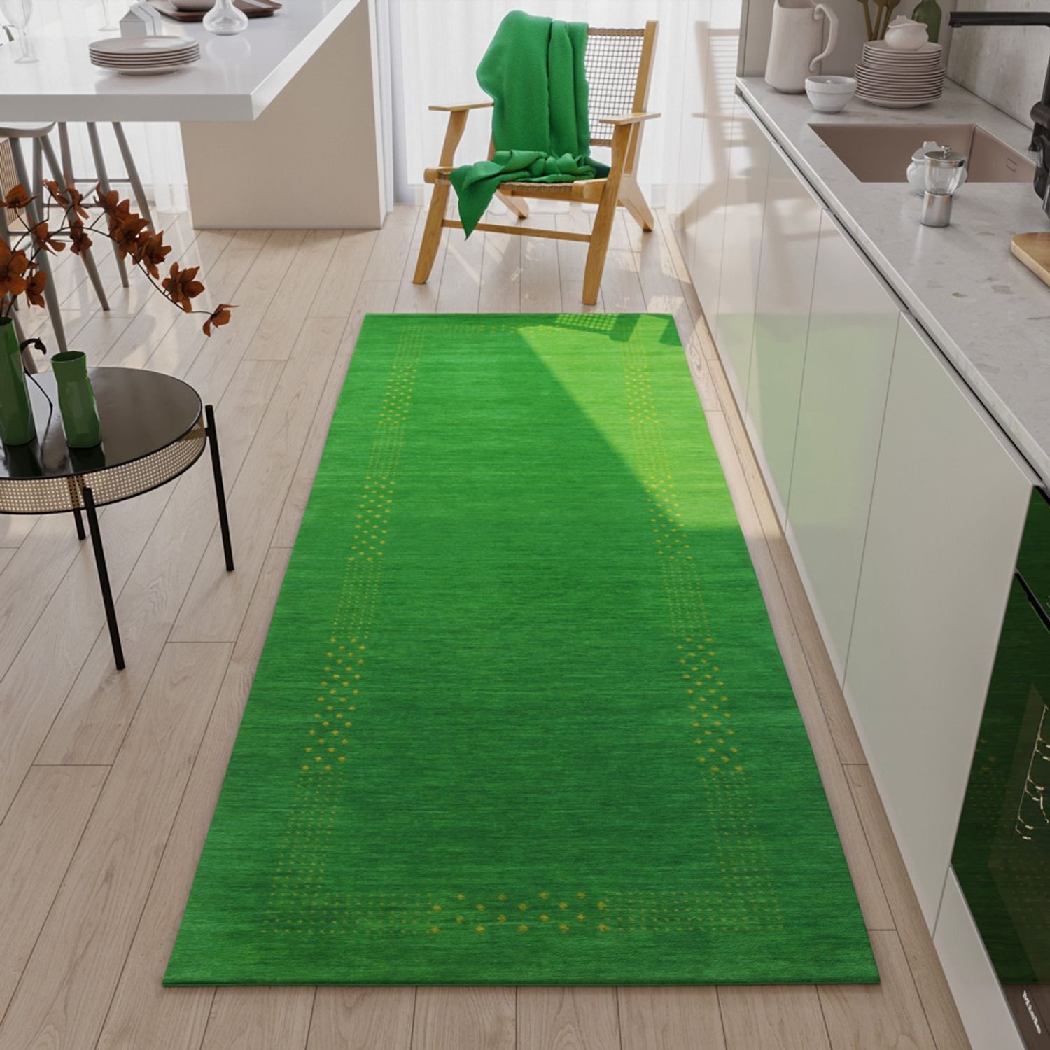 morgenland Loper LORIBAFT NOVA Scheerwol luxe randdessin, woonkamer