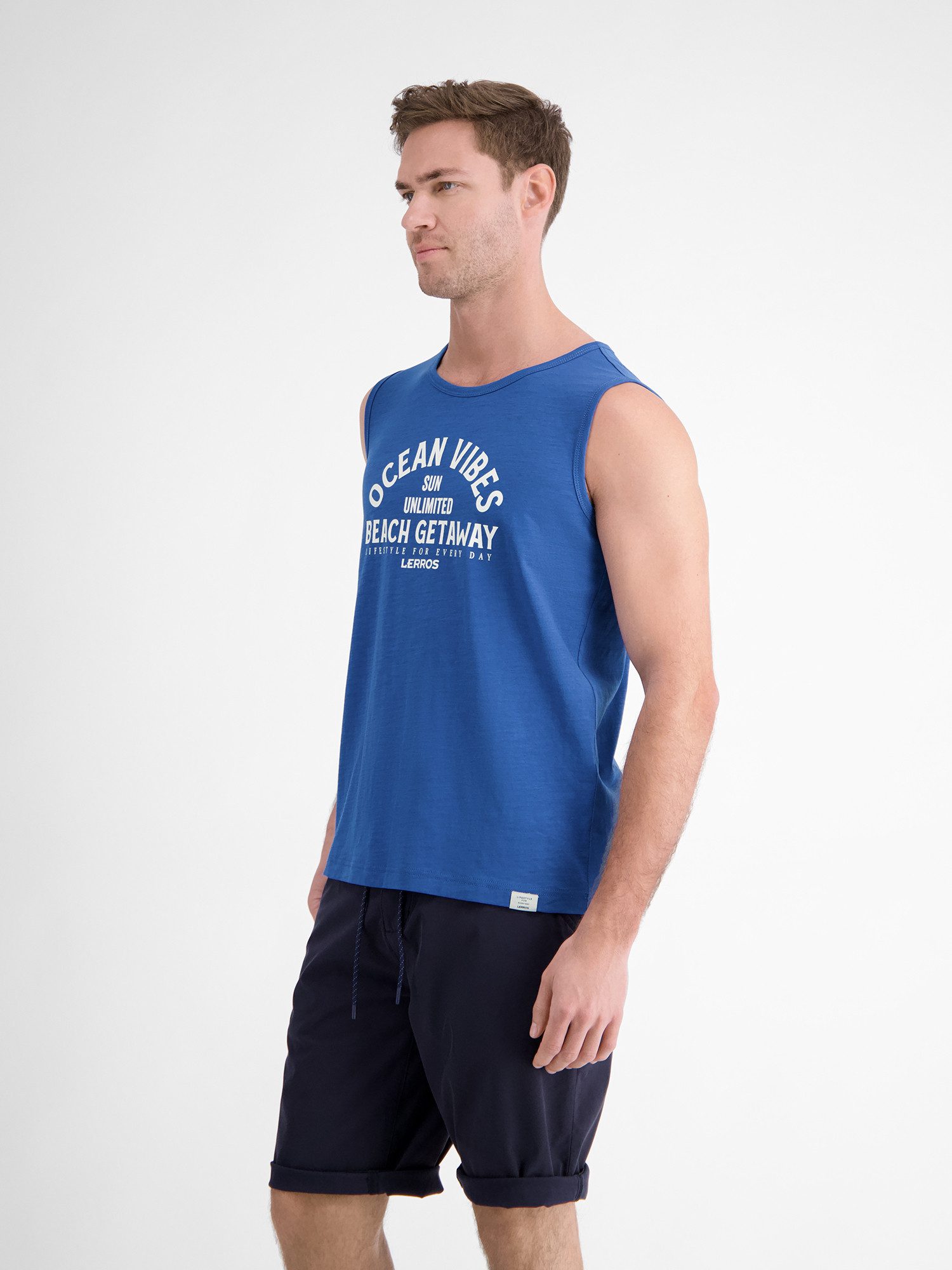 Lerros Muscle-shirt LERROS heren tanktop met borstprint