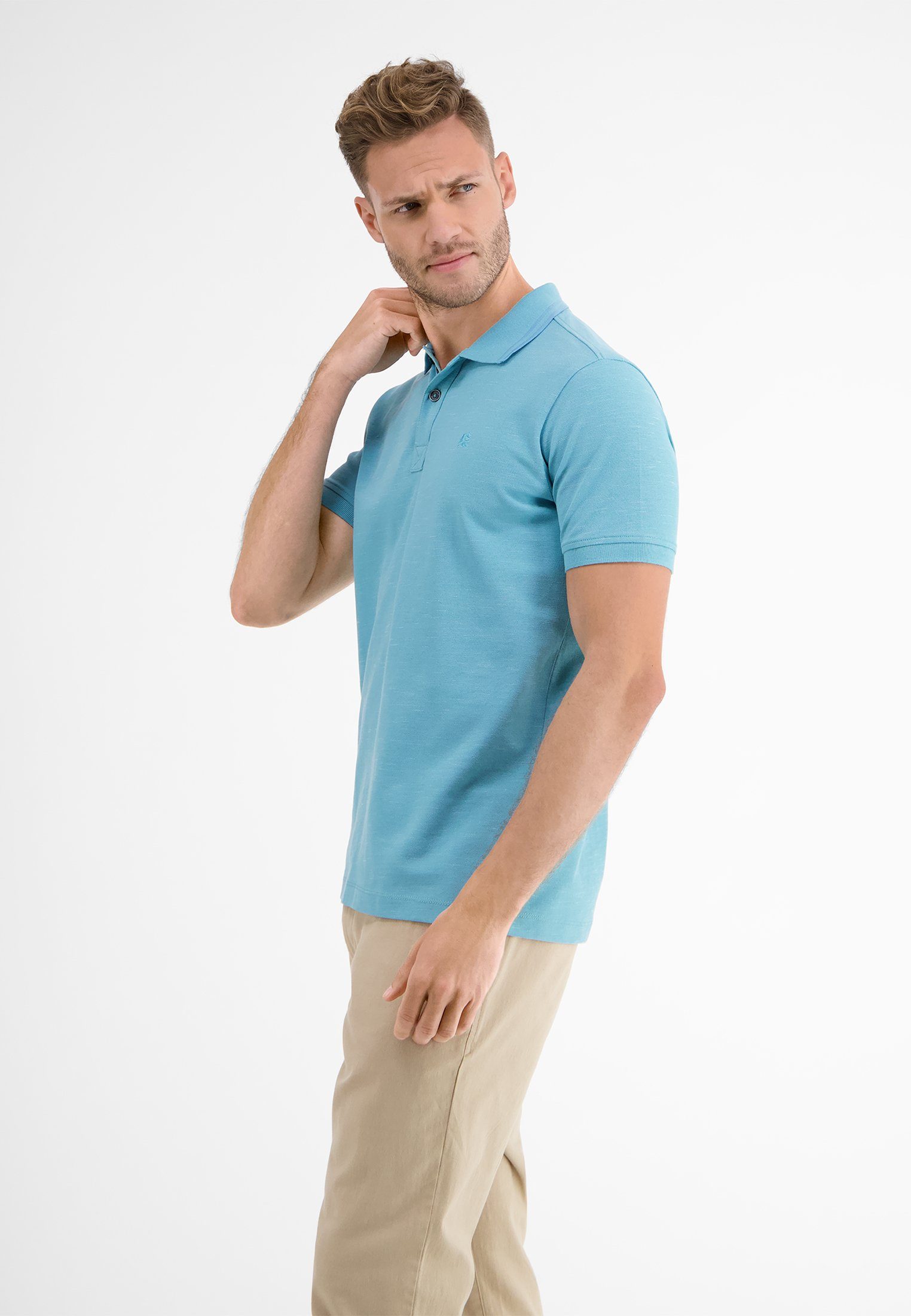 Lerros Poloshirt LERROS poloshirt in two-tone-piqué