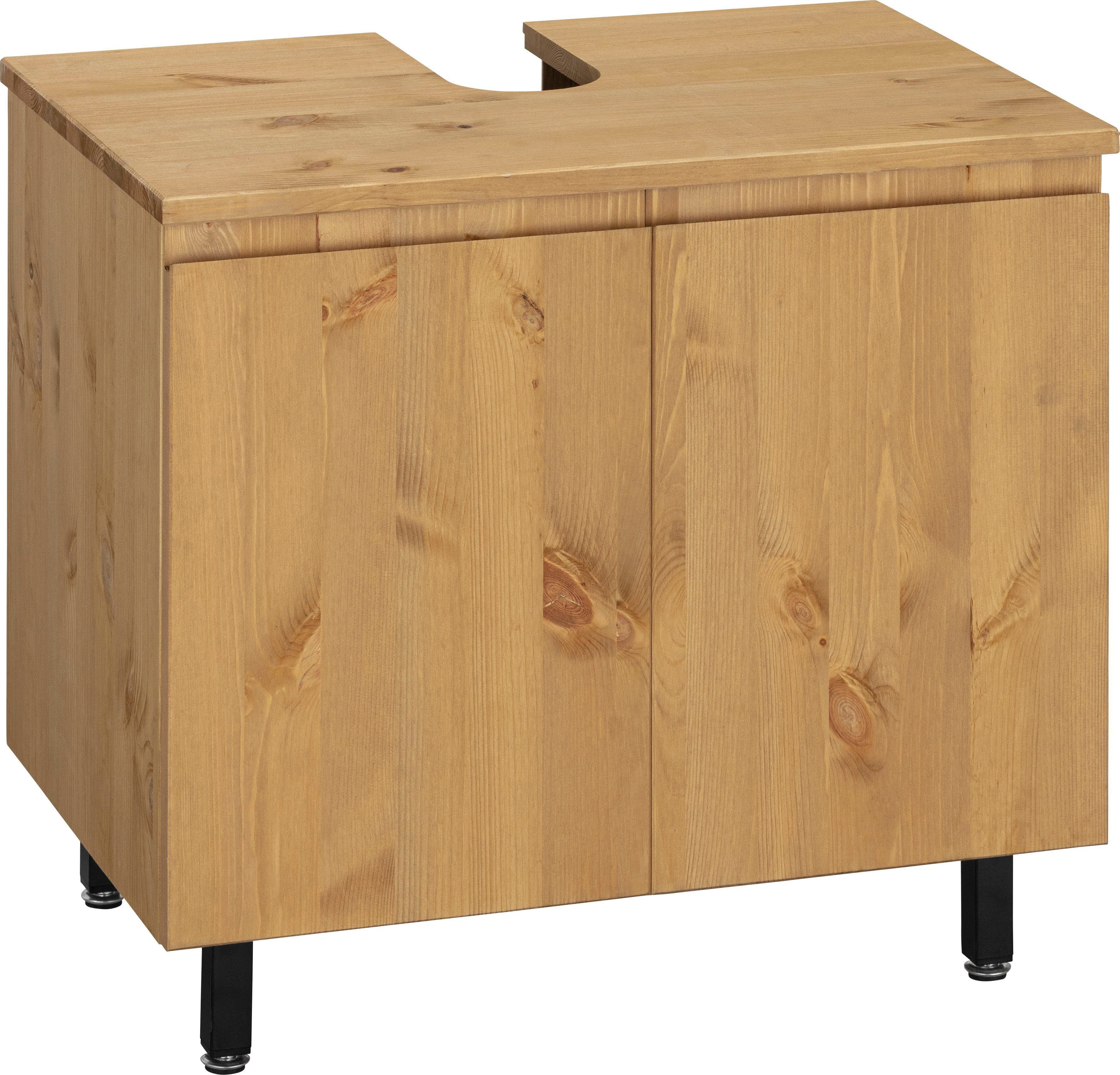 OTTO products Wastafelonderkast Fjonn Grenen, breedte 60 cm, massief hout met plantaardige bio-olie...