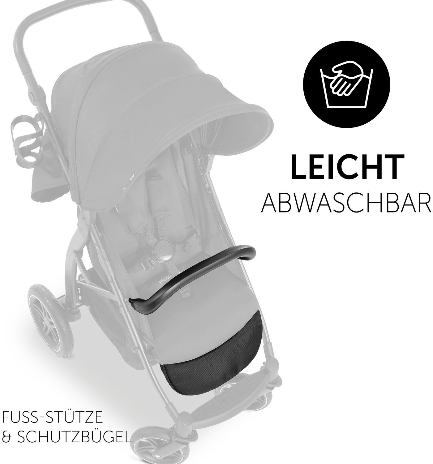 Hauck Kinder-buggy Rapid 4D Air, black met verlengbaar 3-zones zonnescherm