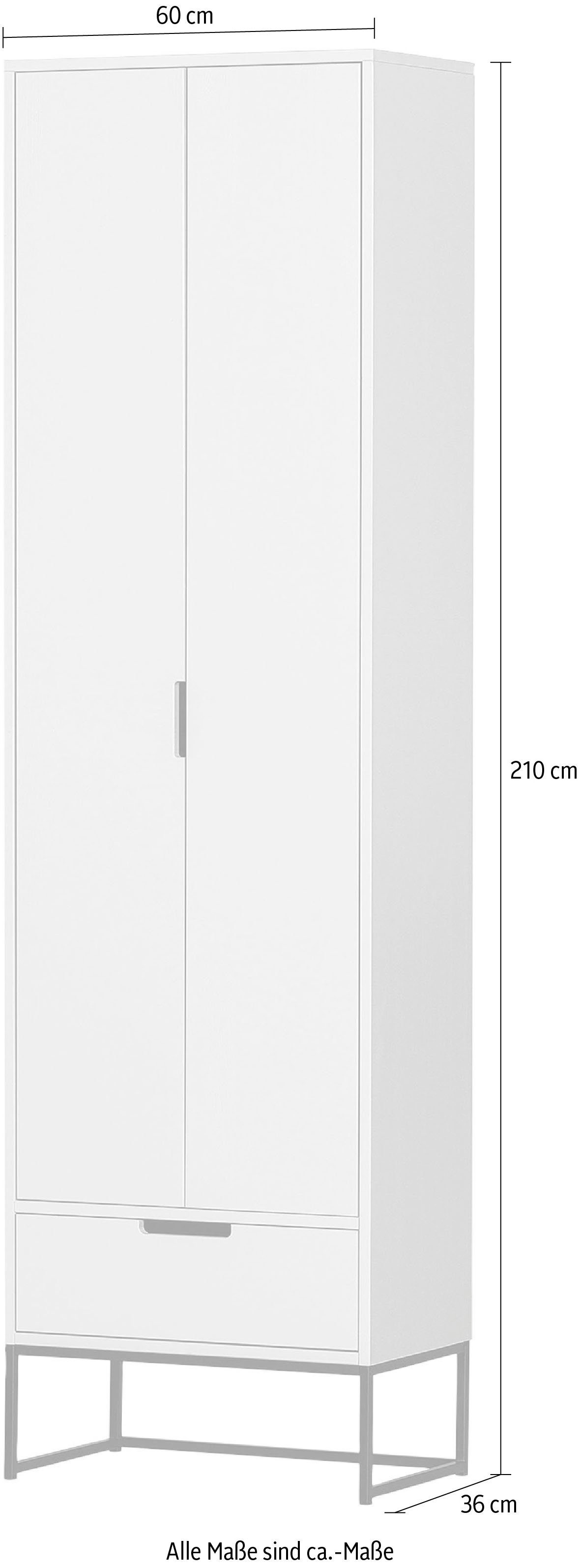 WOOOD Multifunctionele kast Silas H 210 cm x B 60 cm x D 36 cm