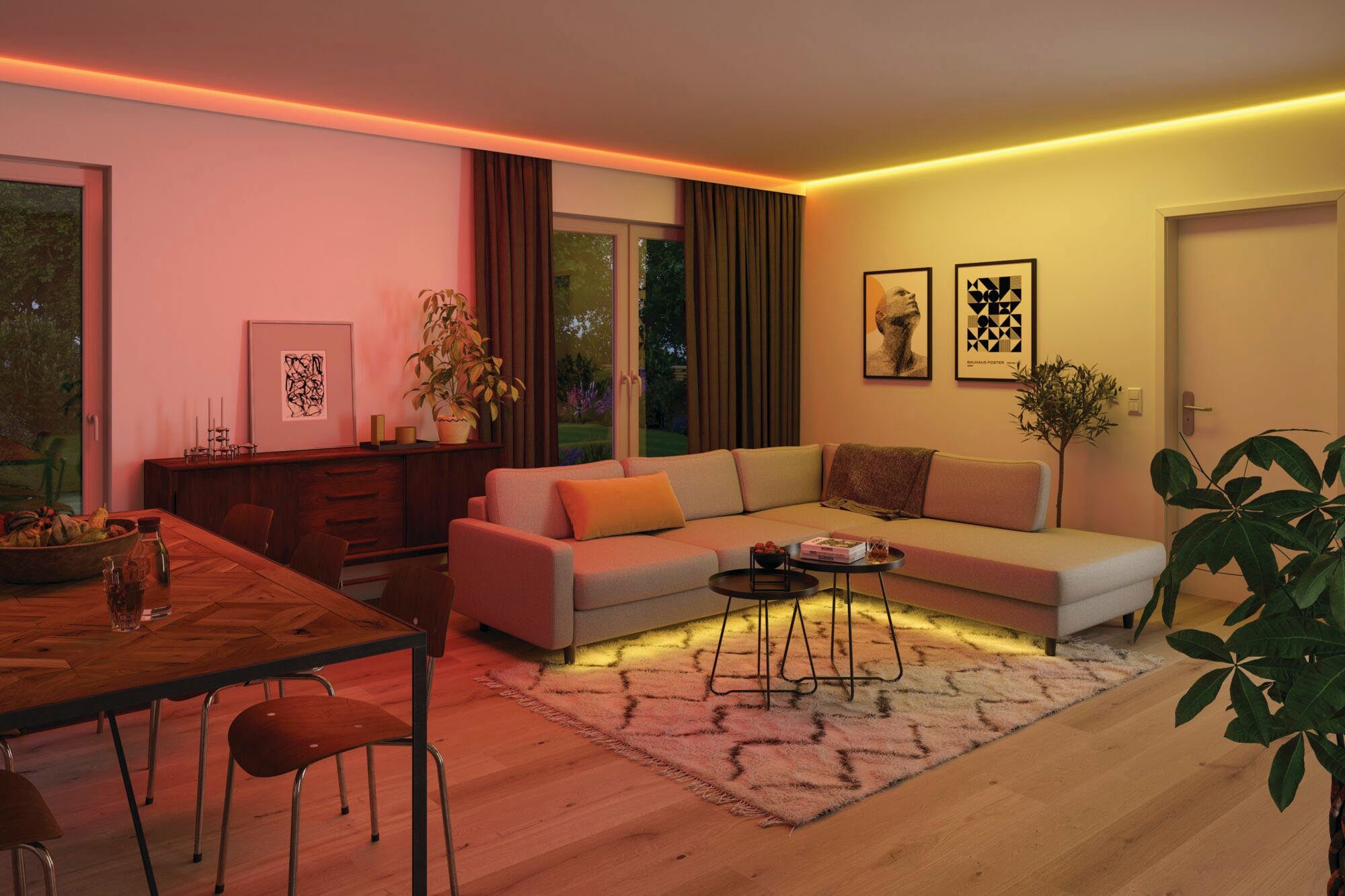 Paulmann Led-strepen MaxLED 1000 Stripe 2,5m RGBW IP44 Deksel 3000K 28W 230/24V zilverkleur