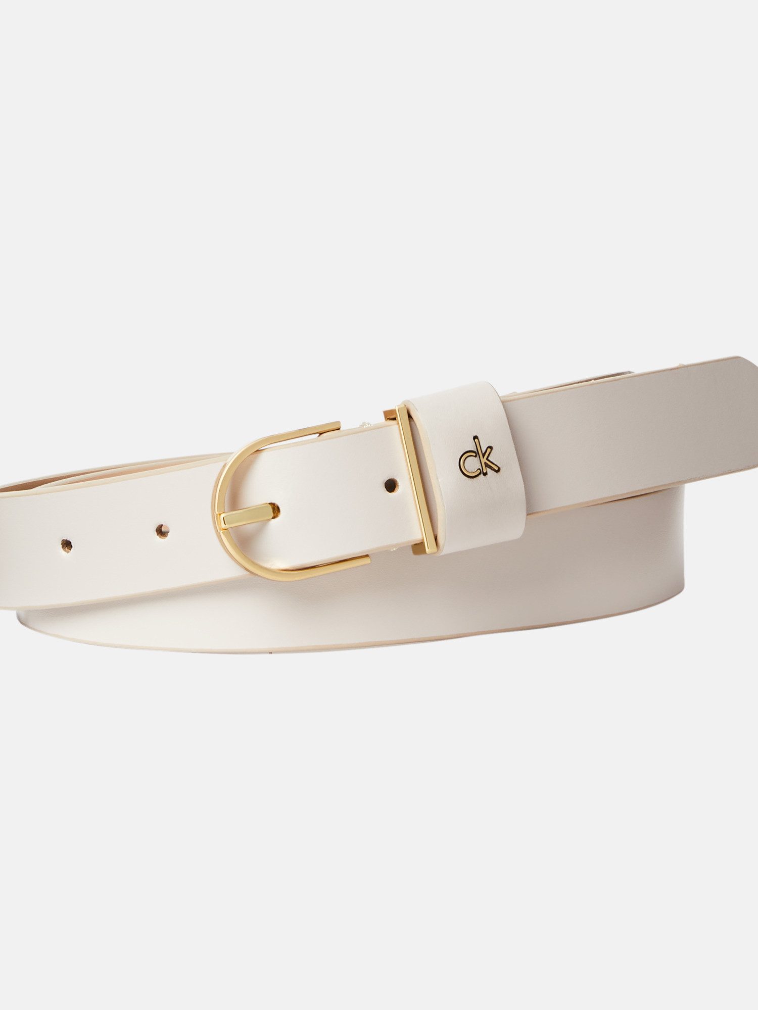Calvin Klein Leren riem CK METAL LOOP ROUND BUCKLE 25MM