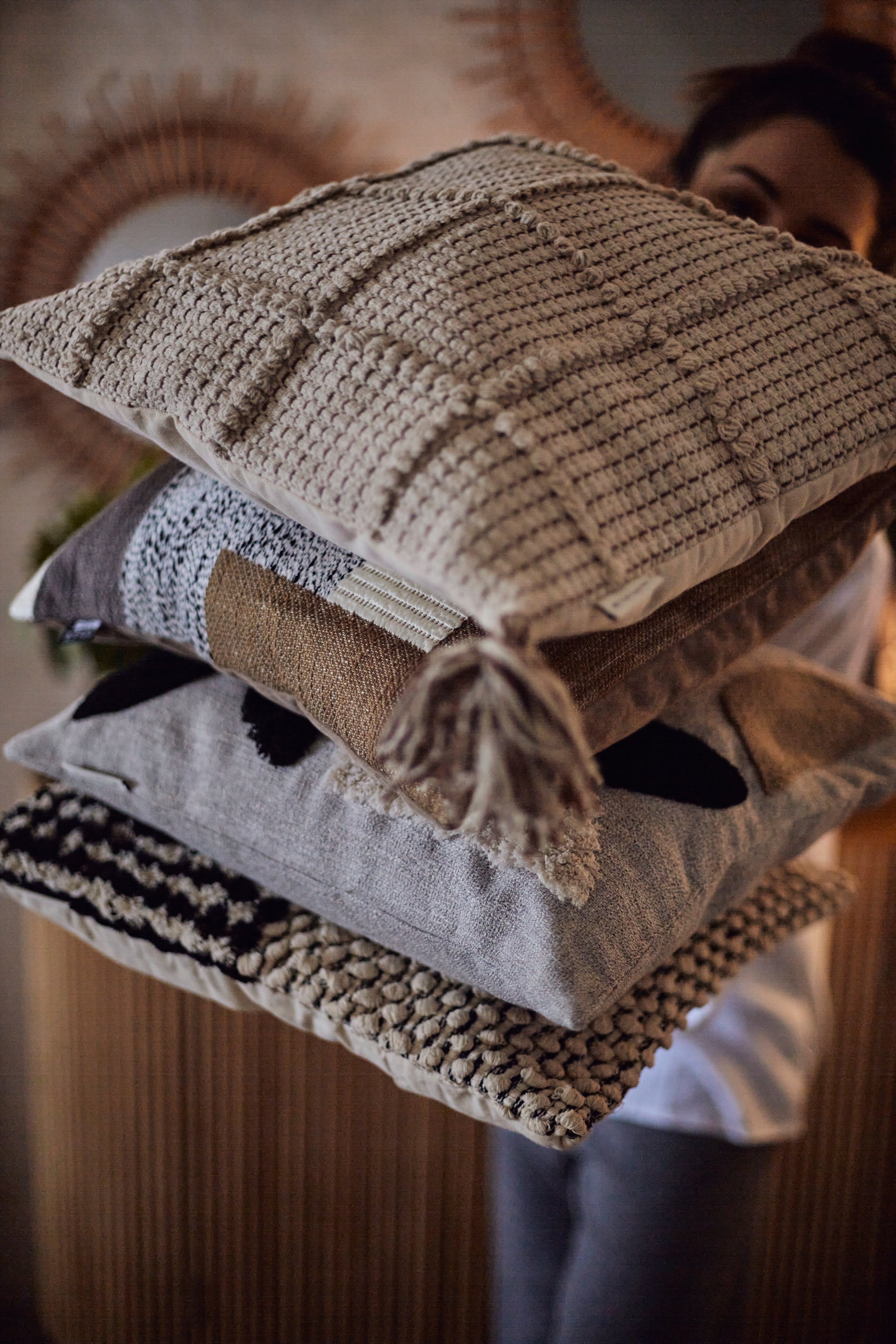TOM TAILOR HOME Sierkussen Boho Tuffed (1 stuk)
