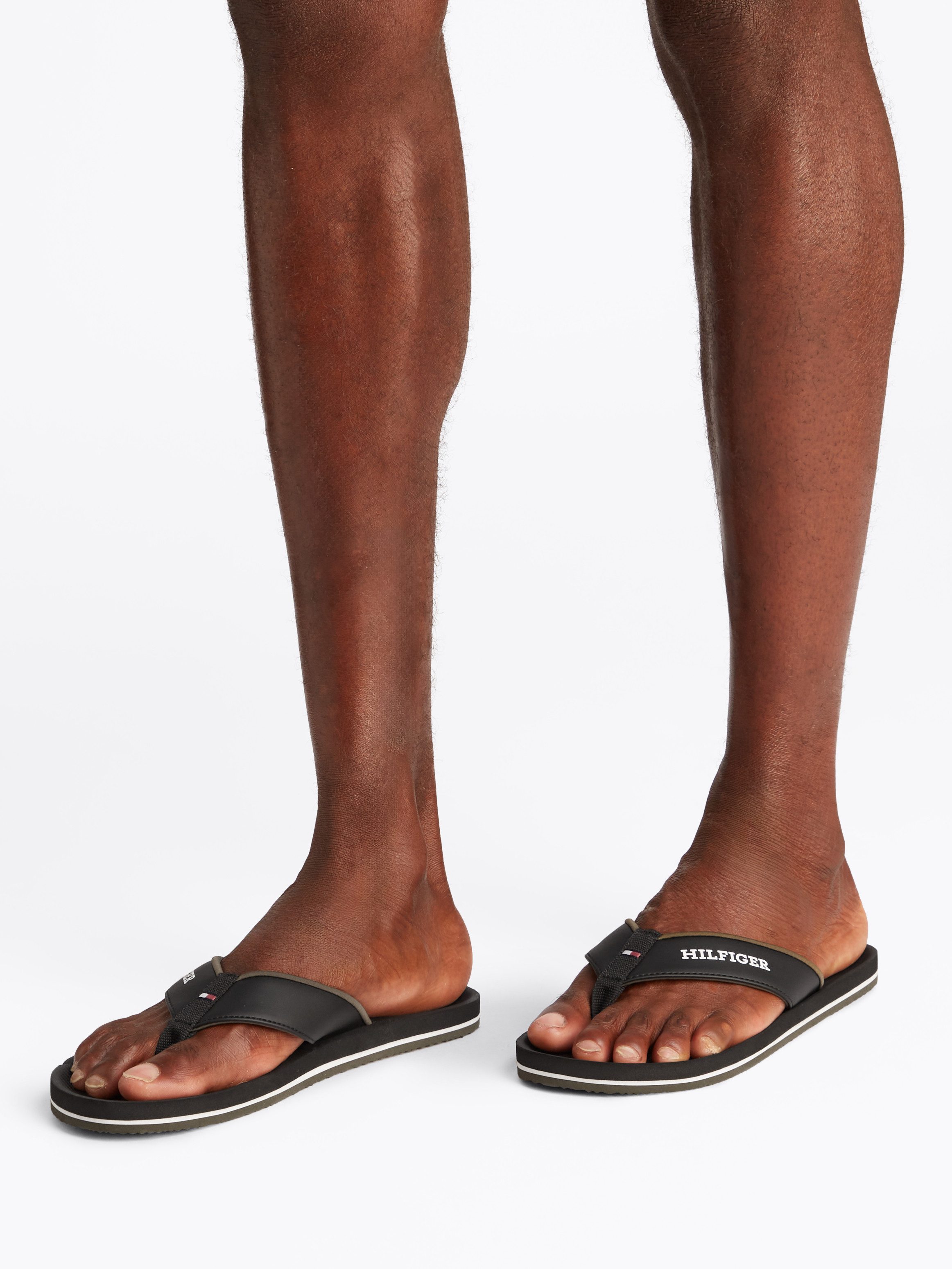 Tommy Hilfiger Teenslippers PADDED COMFORT HILFIGER B SANDAL , dianette, zomerschoen, slippers, badschoen met logo-opdruk