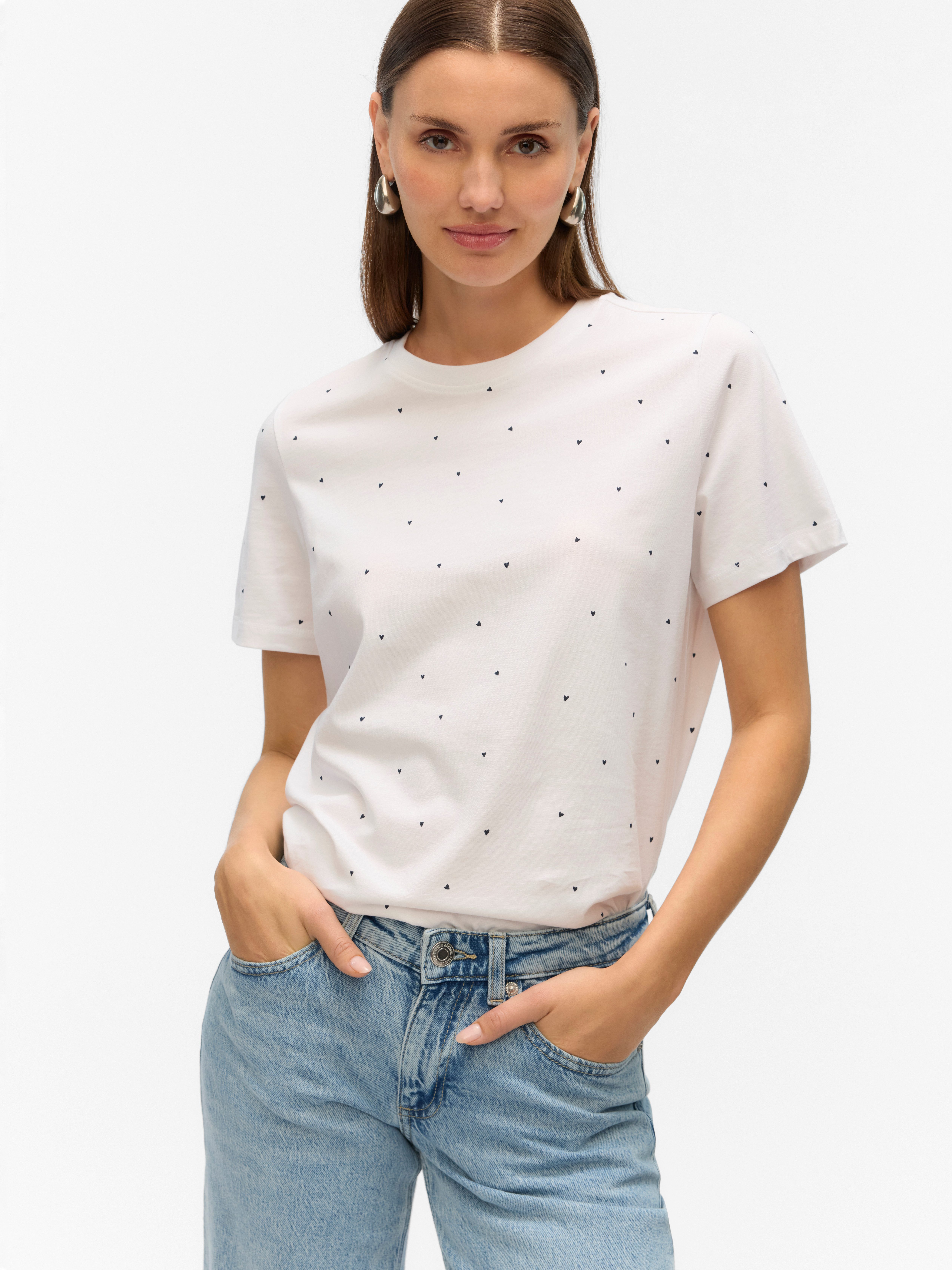 Vero Moda Shirt met korte mouwen VMPAULINA AOP SS T-SHIRT GA JRS NOOS