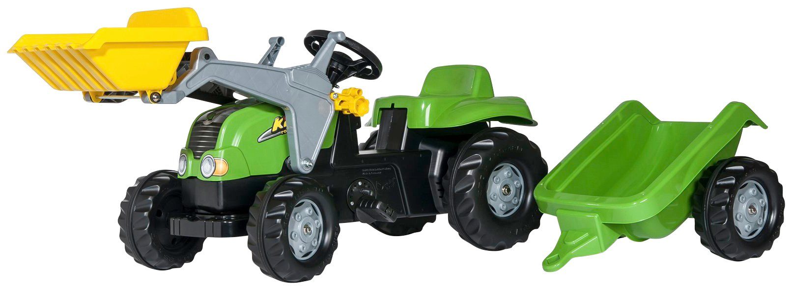 rolly toys® Trapauto RollyKid Tractor met trailer en lader