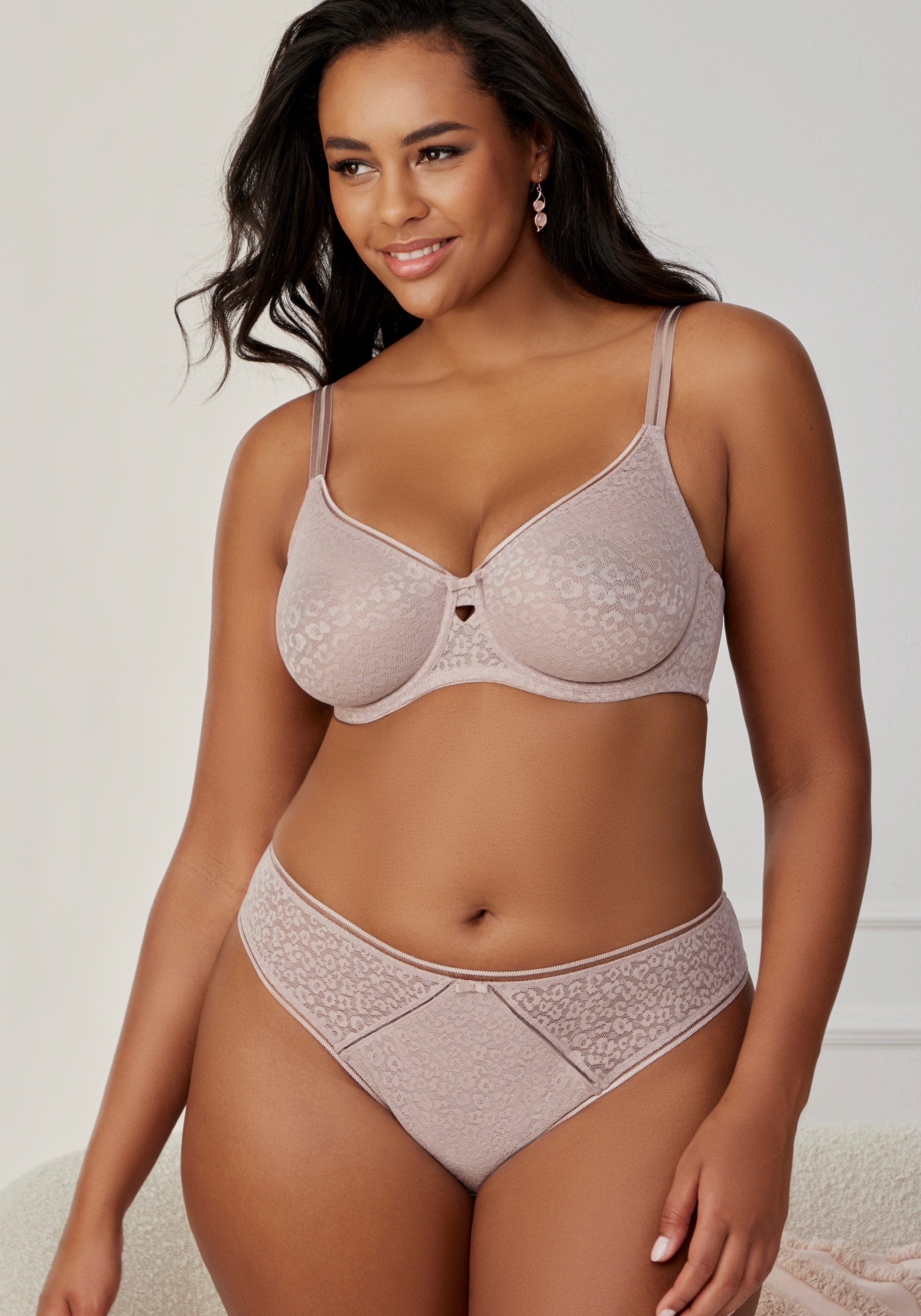 Nuance Minimizer-bh met beugel van mooie allover jacquardkant in trendy leeuw-look