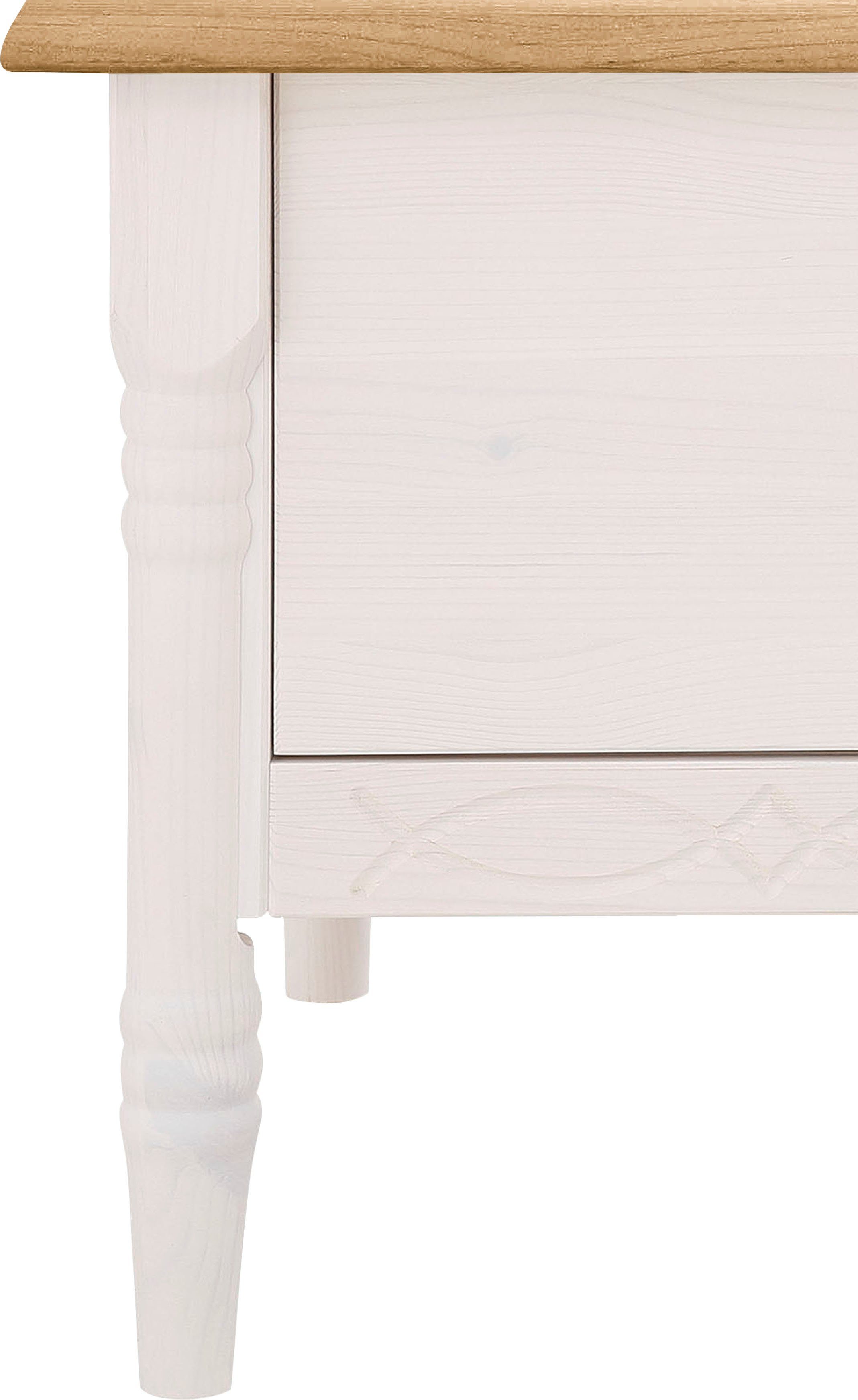 Home affaire Salontafel Indra van massief dennenhout, fsc®, met opbergruimte, discreet ornament