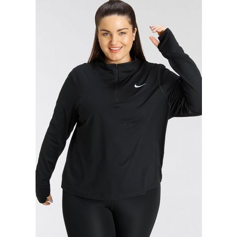 Nike runningshirt WOMENS 1-2-ZIP RUNNING TOP PLUS SIZE
