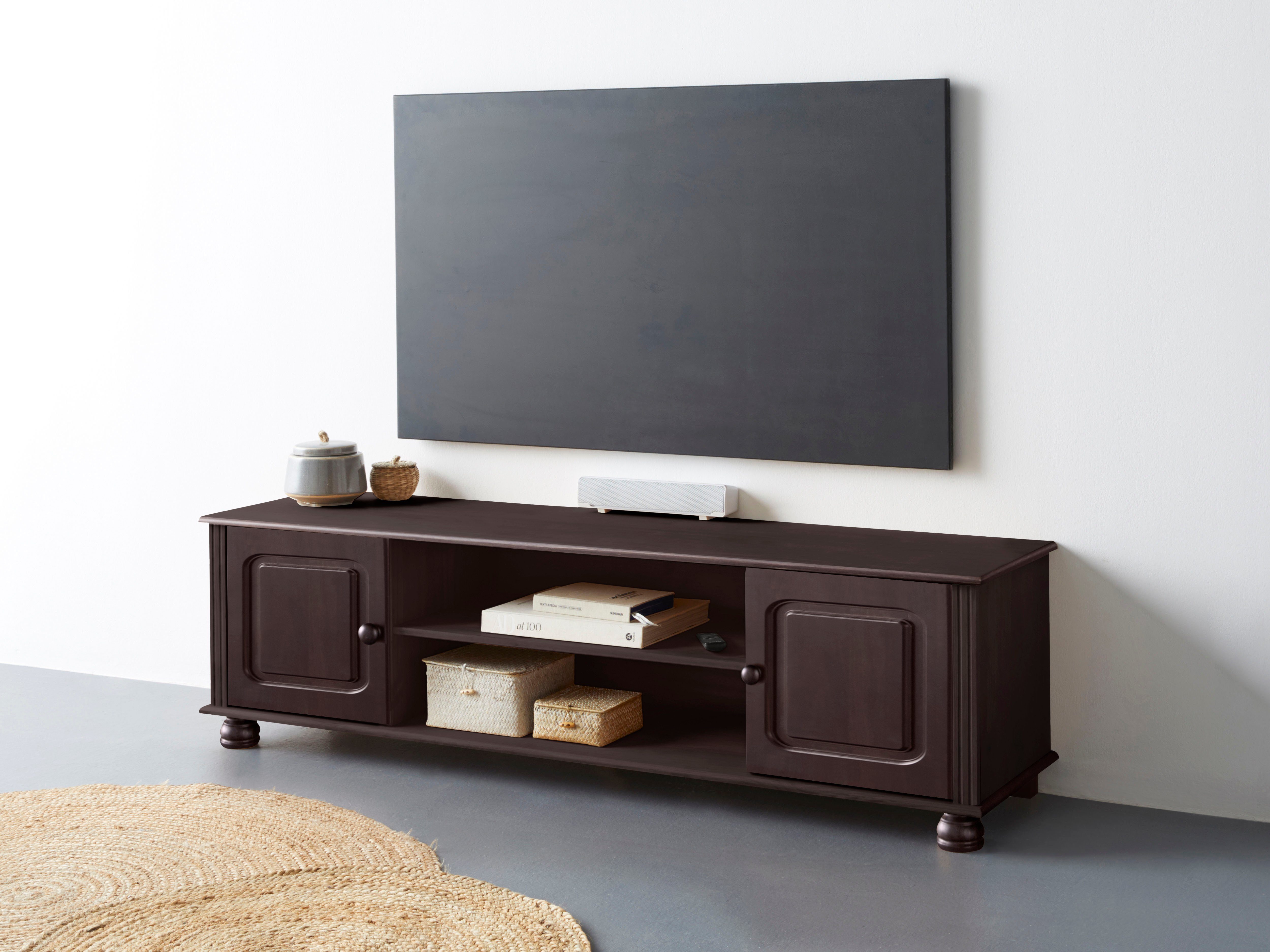 Home affaire Tv-meubel Mette Commode met kabeldoorvoer en een inlegplank lowboards bruin