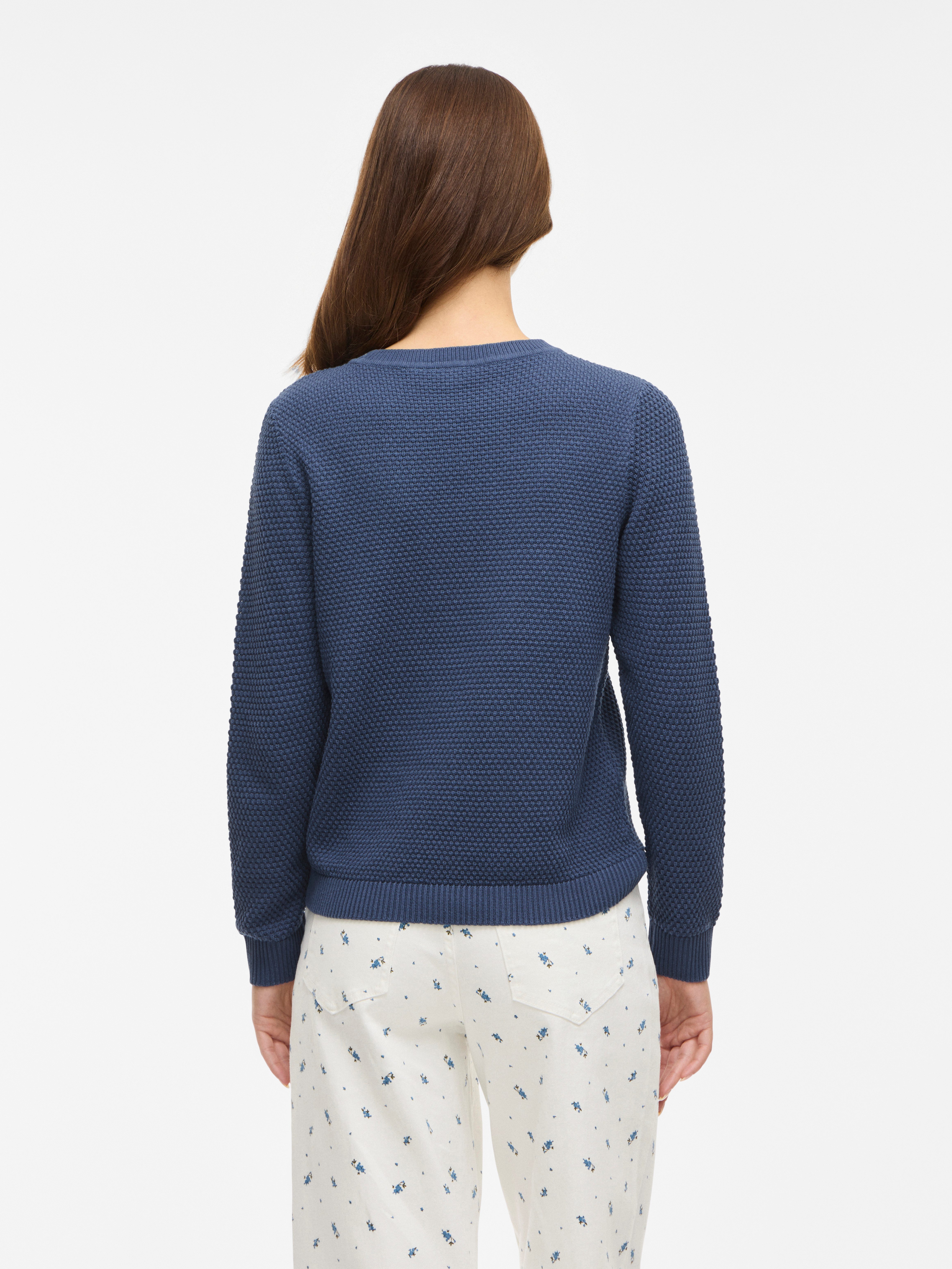 Vila Trui met ronde hals VIDALO O-NECK L/S KNIT TOP- NOOS