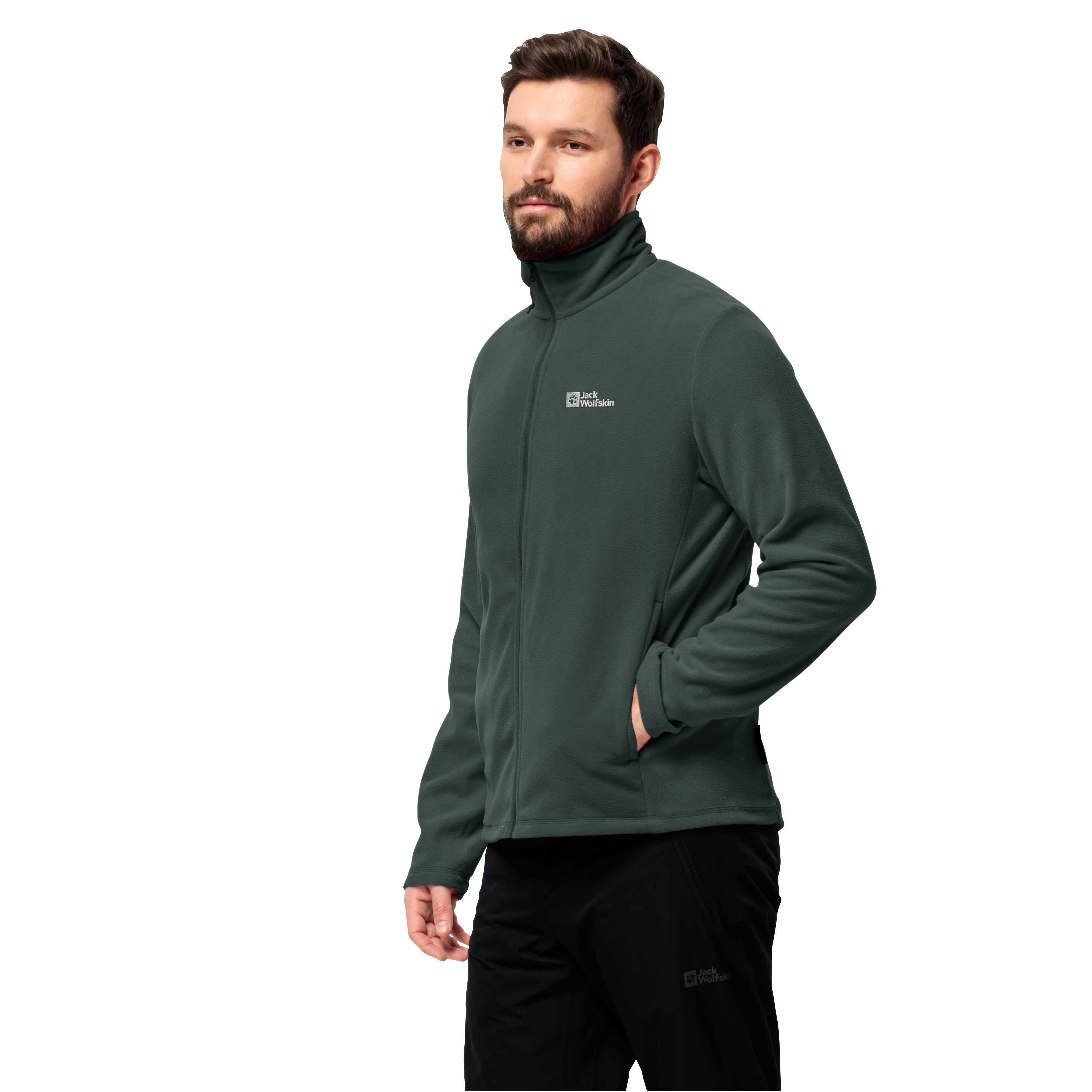 Jack Wolfskin Fleecejack TAUNUS FZ M lichte, rekbare, ademende midlayer