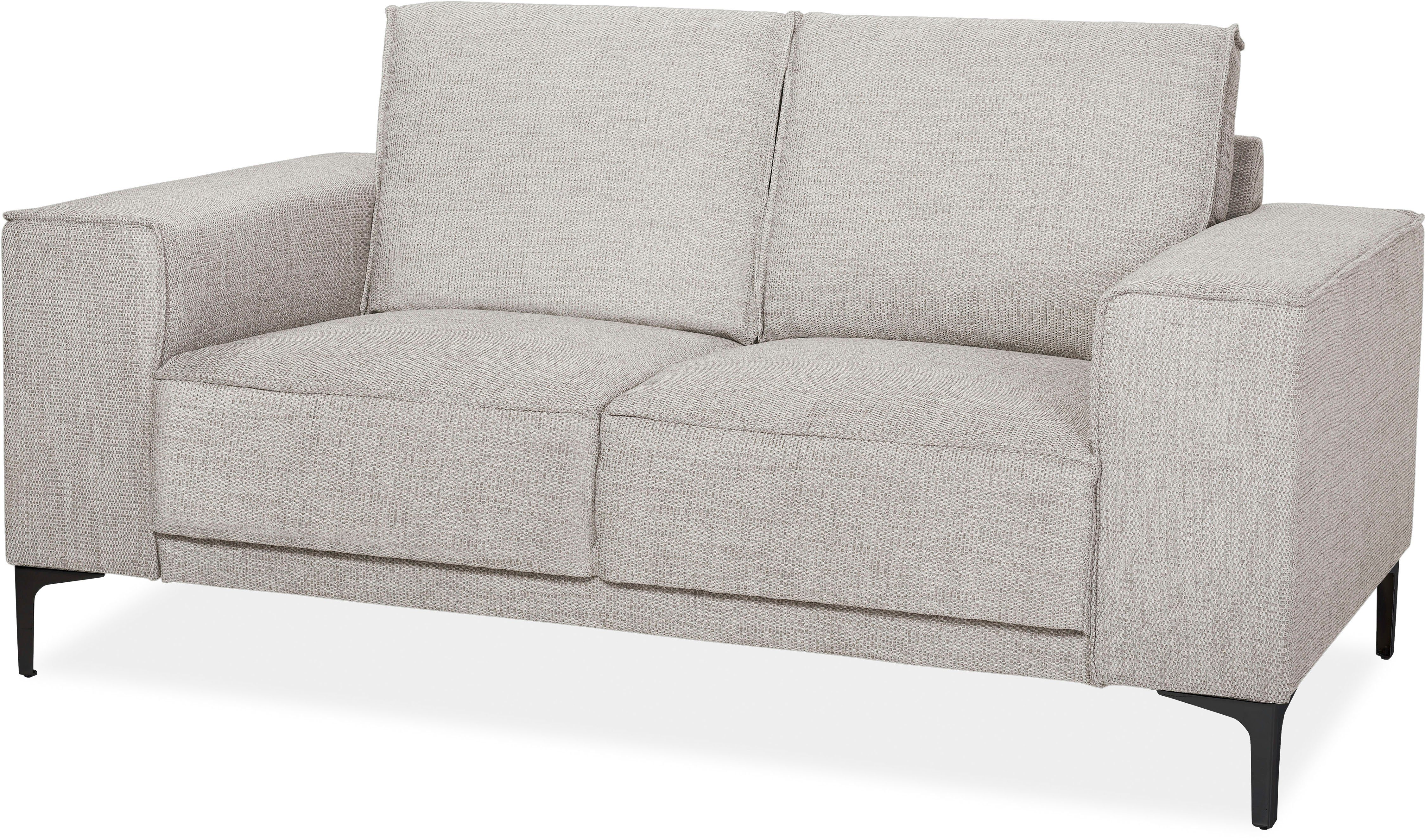 Places of Style 2-zitsbank Compact bank Oland, structuur, platweefsel, luxe microvezel, bouclé