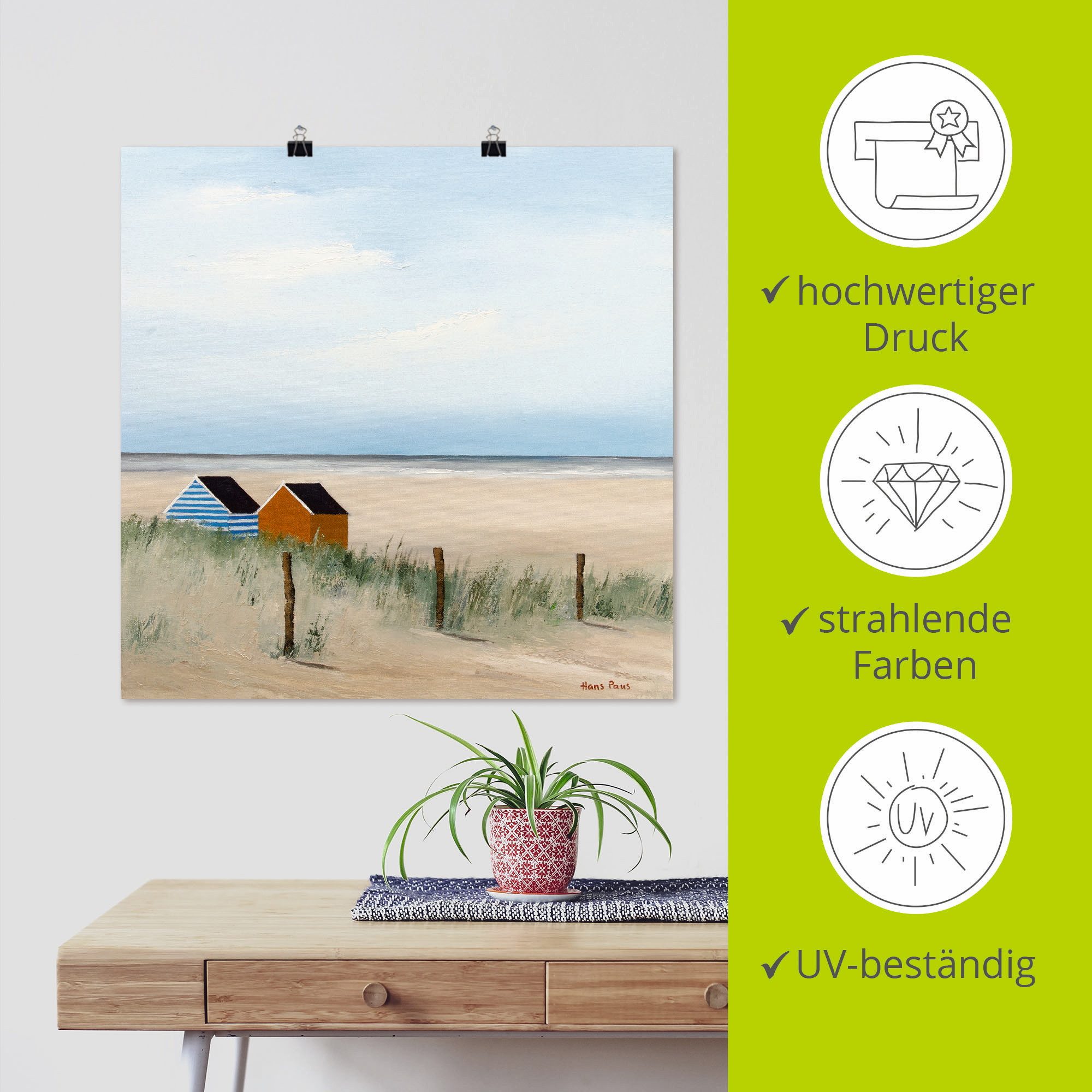 Artland Artprint Zonnige morgen V als artprint op linnen, poster in verschillende formaten maten