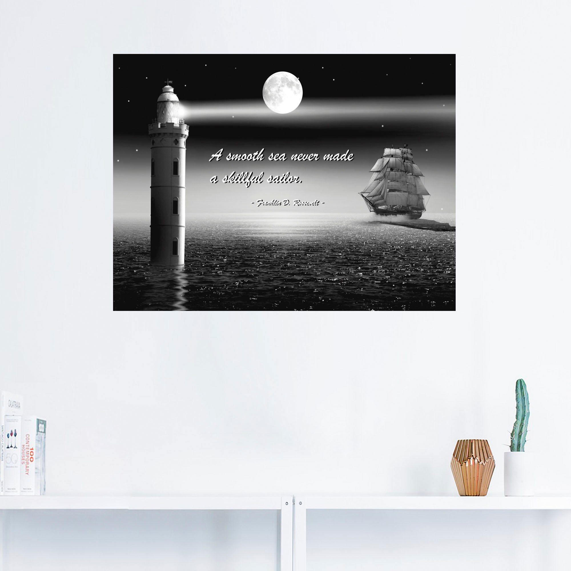 Artland Artprint Een rustige zee zeeman als poster, muursticker in verschillende maten