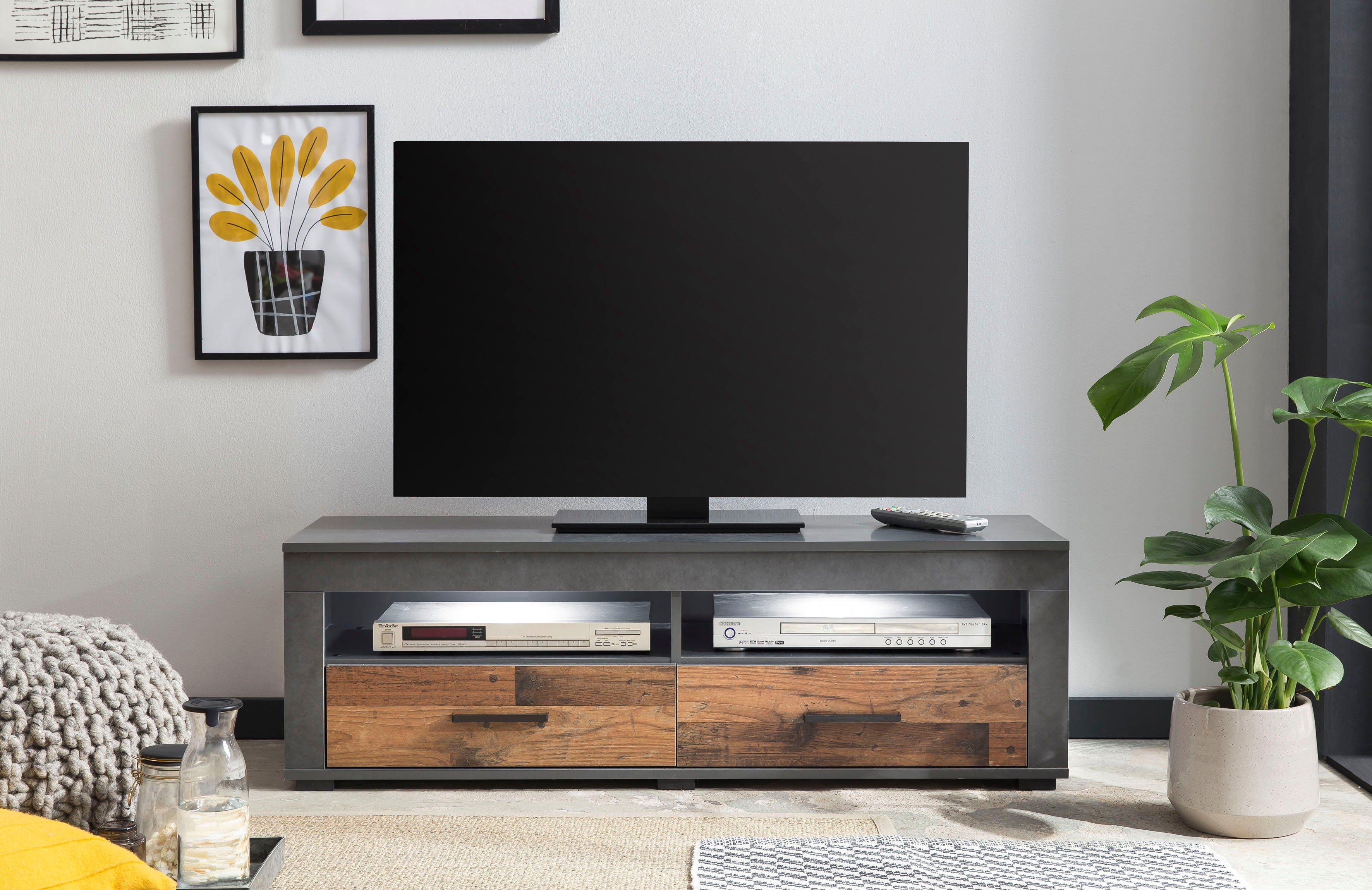Wilmes- TV Meubel Tv-meubel Sami 2 laden - 120cm - Grijs