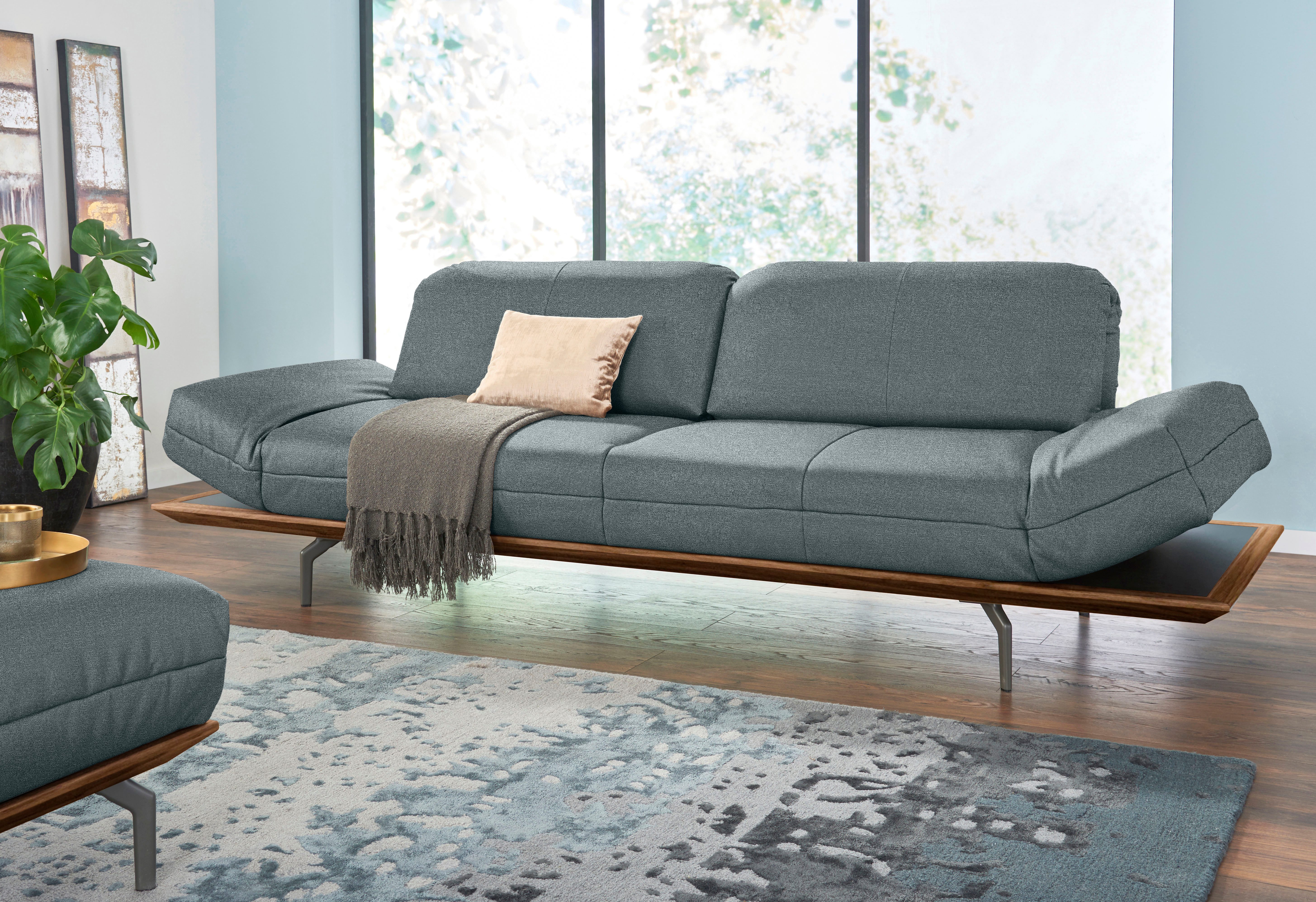 Creation BY ROLF BENZ 3-zitsbank CR.420, design bank, loungesofa in 2 kwaliteiten, houten frame in eiken natuur of noten, breedte 232 cm