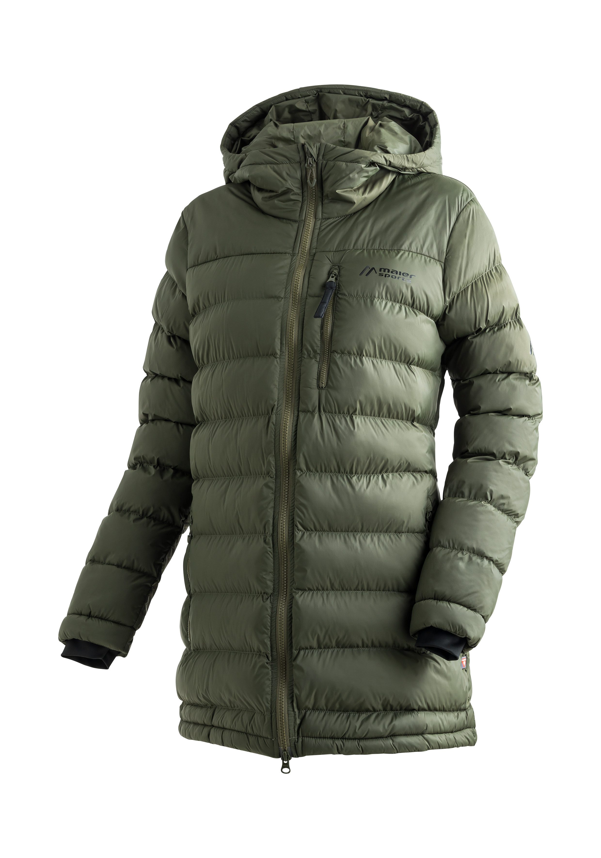 Maier Sports Functionele jas Lomnica Coat W Dames mantel licht Primaloft materiaal 3 ritszakken en capuchon