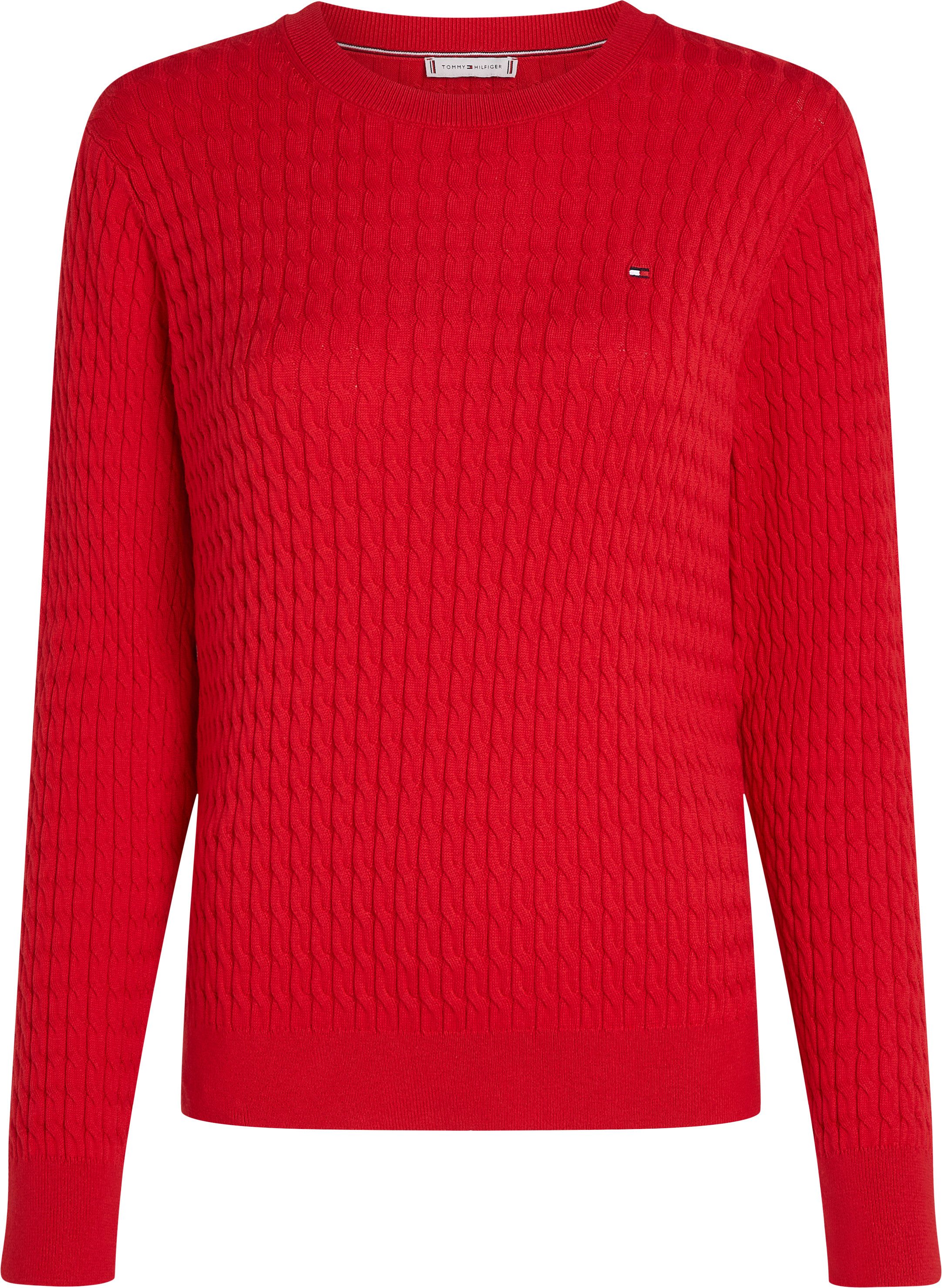 Tommy Hilfiger Trui met ronde hals CO CABLE C-NK LS SWEATER