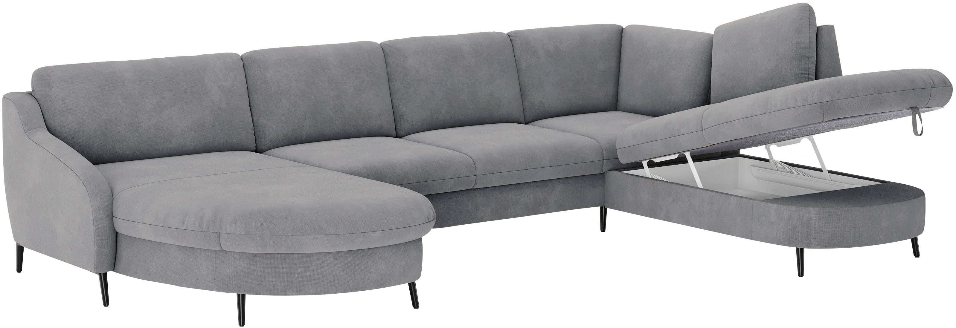 sit&more Zithoek Soul U-model optioneel met bed en bedlade