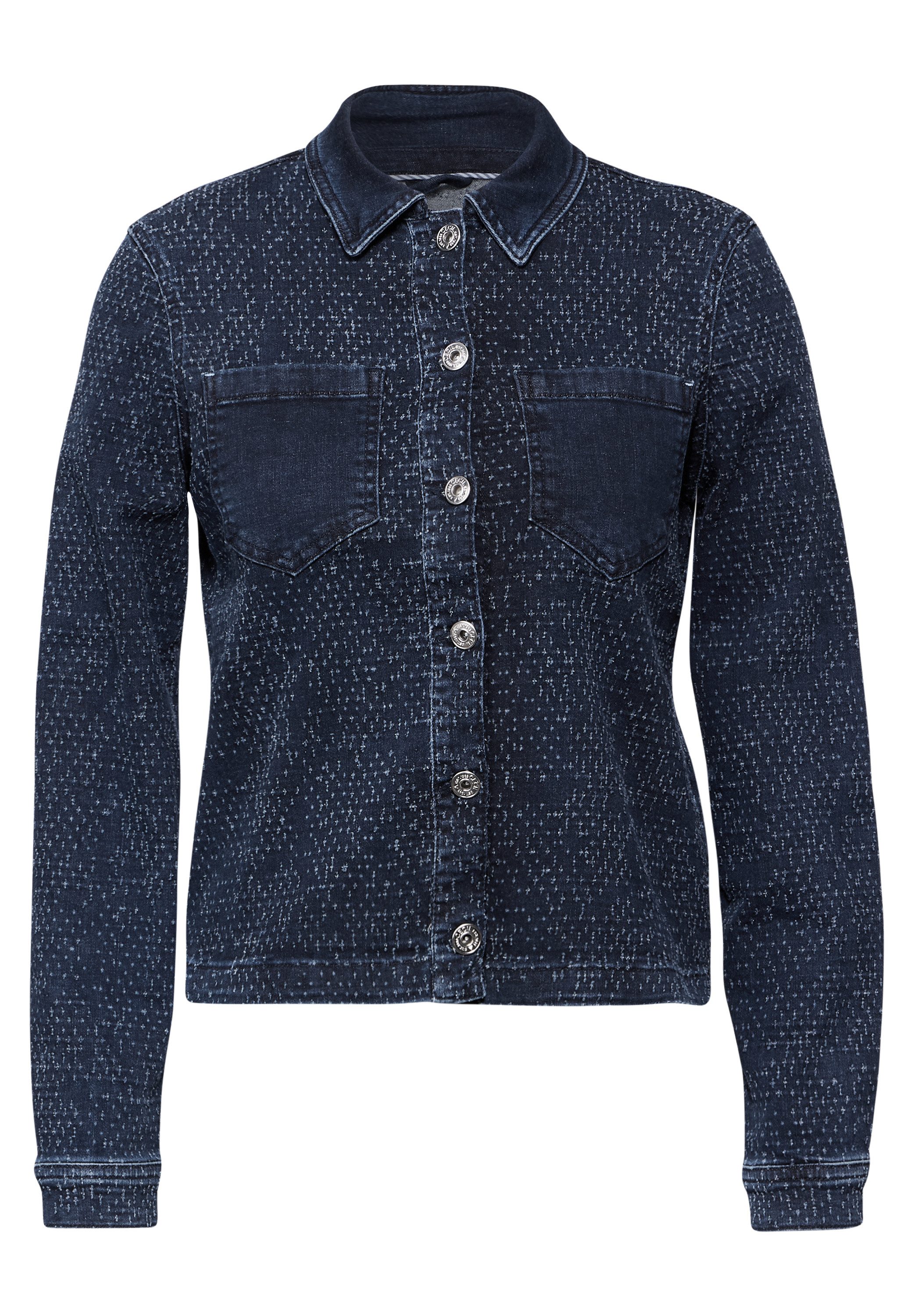 Cecil Jeansjack in bouclé look