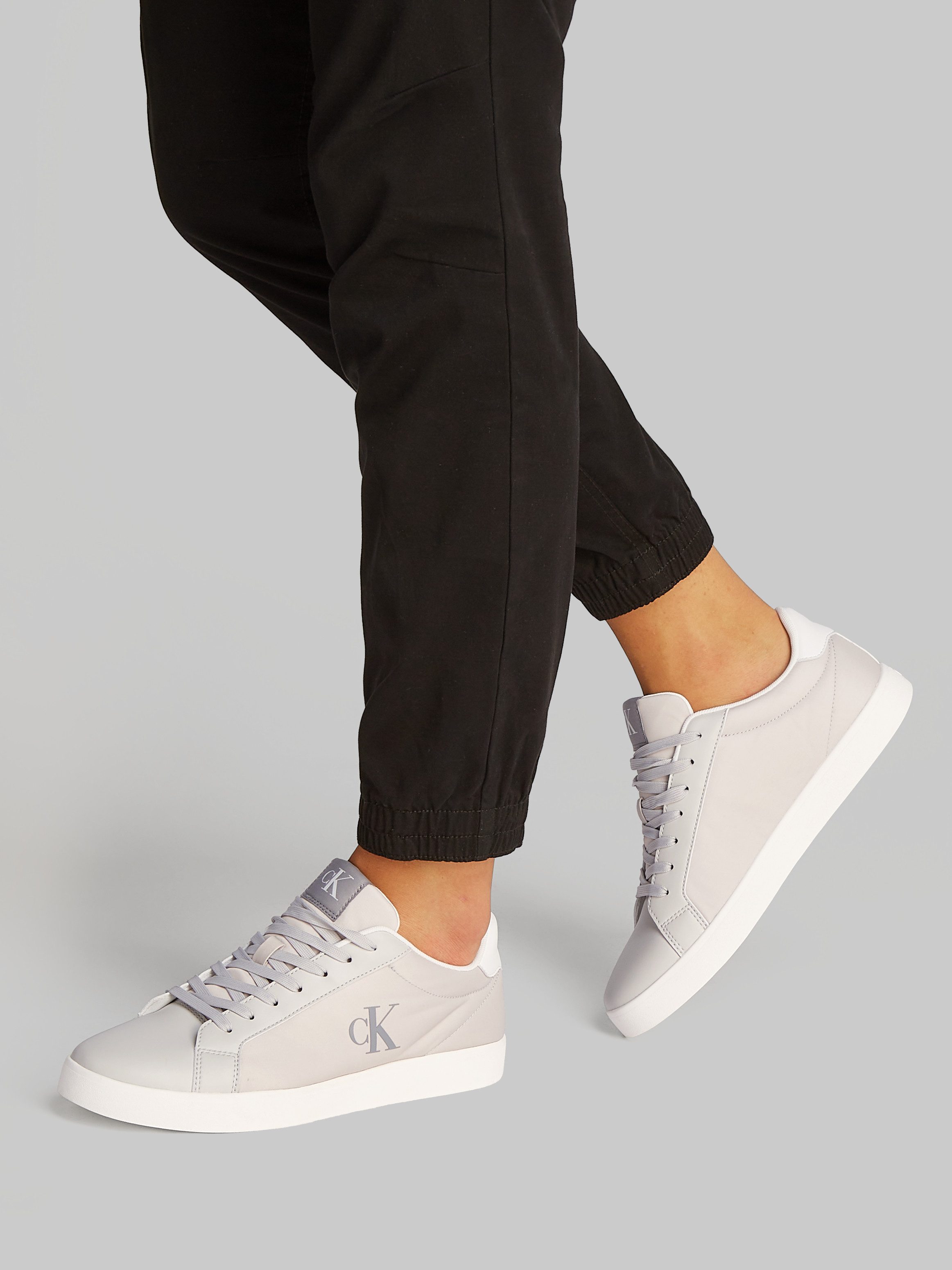 Calvin Klein Plateausneakers 3 CUPSOLE PU , vrijetijdsschoen, halfschoen, veterschoen met gepolsterde schacht