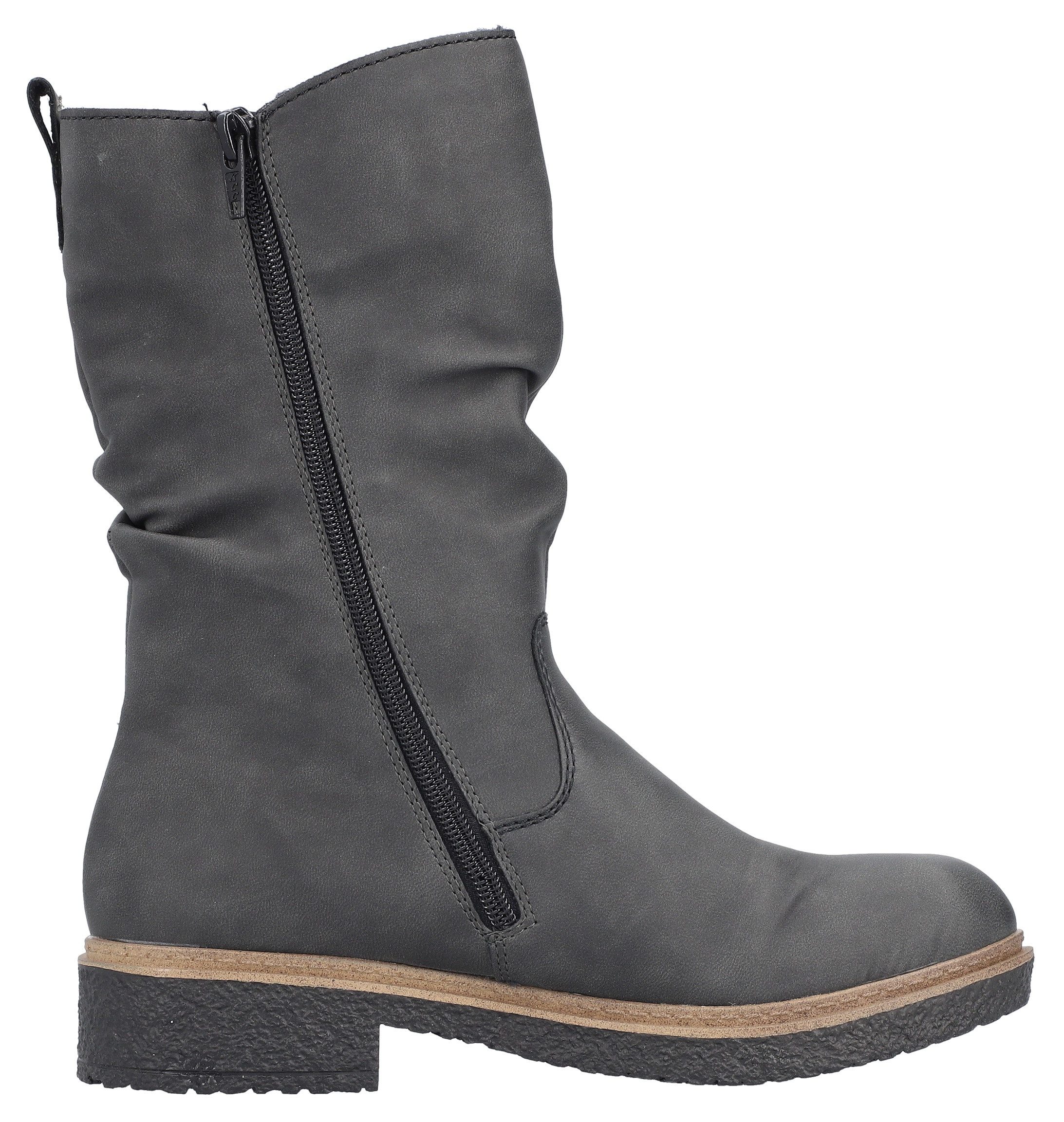 Rieker Winterlaarzen , klassieke laarzen, blokhak, slouchy schacht, met warme voering