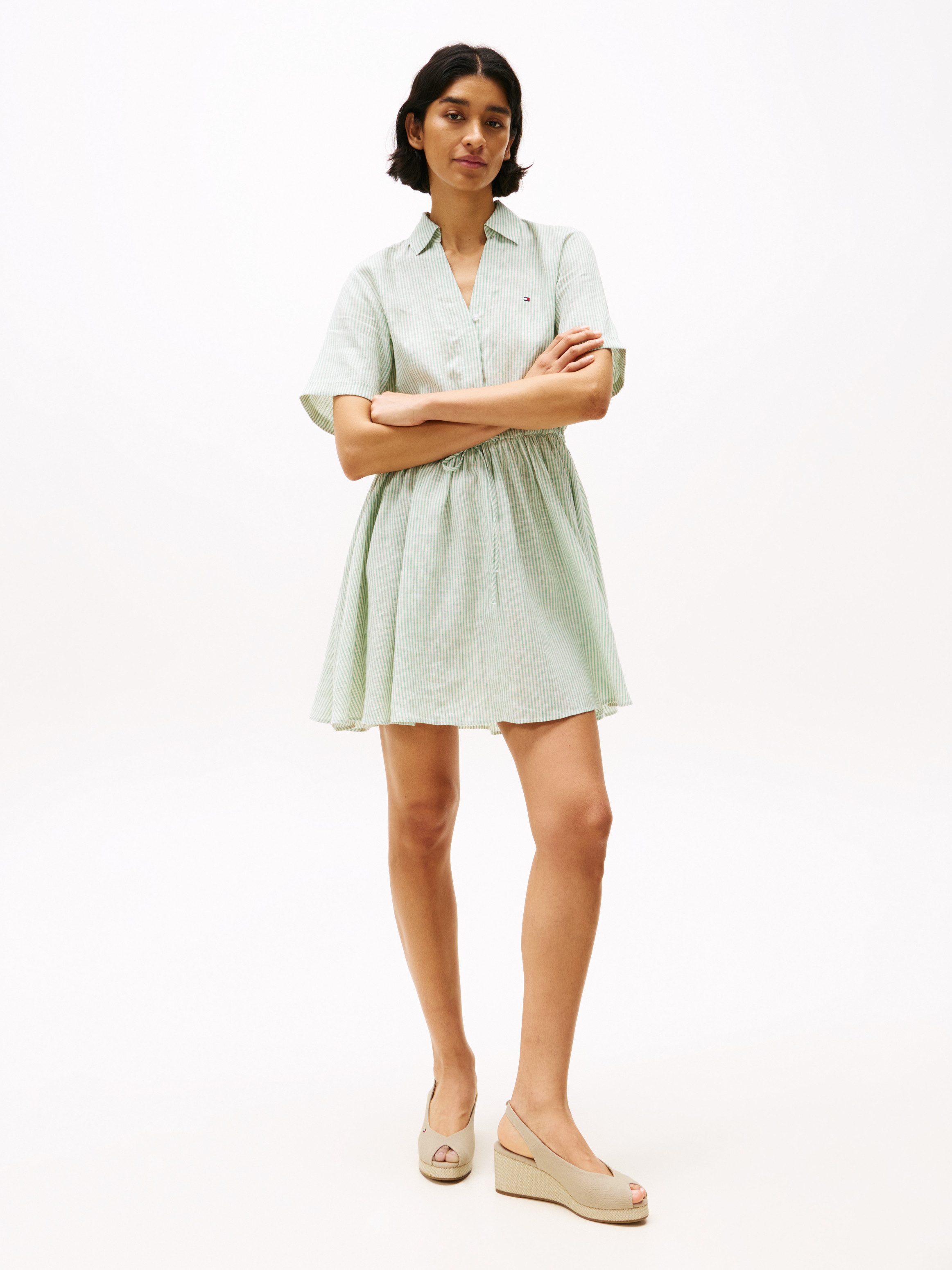 Tommy Hilfiger Sleehaksandaaltjes FLAG MID WEDGE ESPAD SLINGBACK , plateau, zomerschoen, riem-sandaal met verstelbare gesp