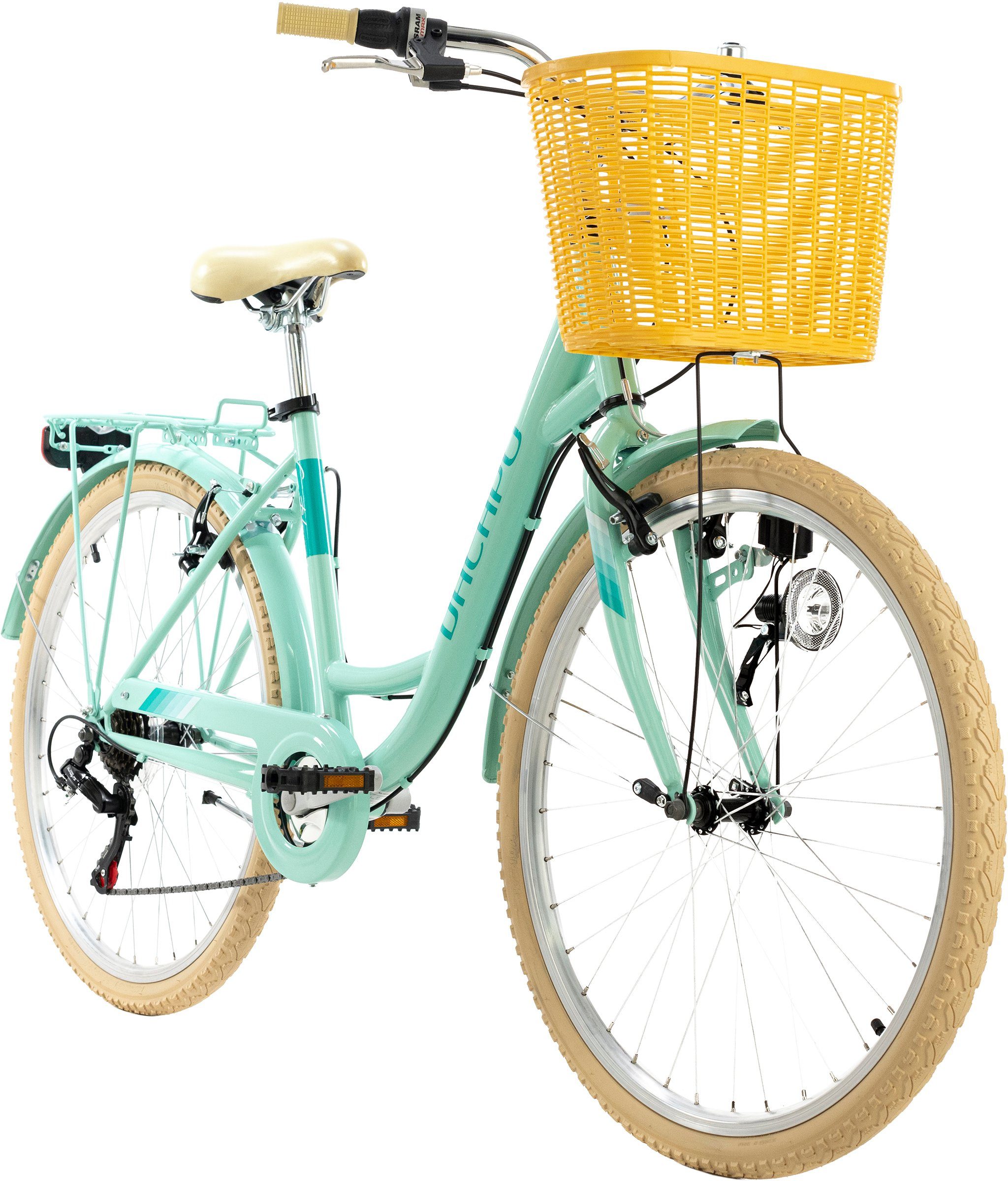 KS Cycling Citybike Cantaloupe voor dames, kettingversnelling