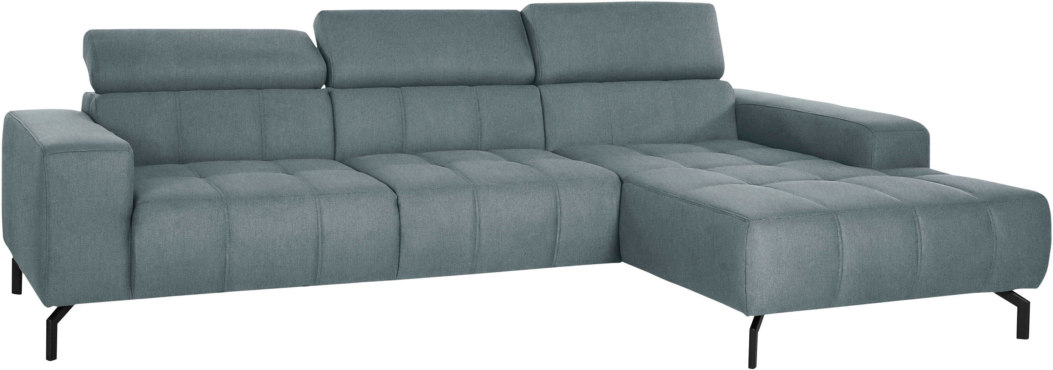 DOMO collection Hoekbank Cunelli mooie zitnaden als designelement, stevige zitcomfort, L-vorm