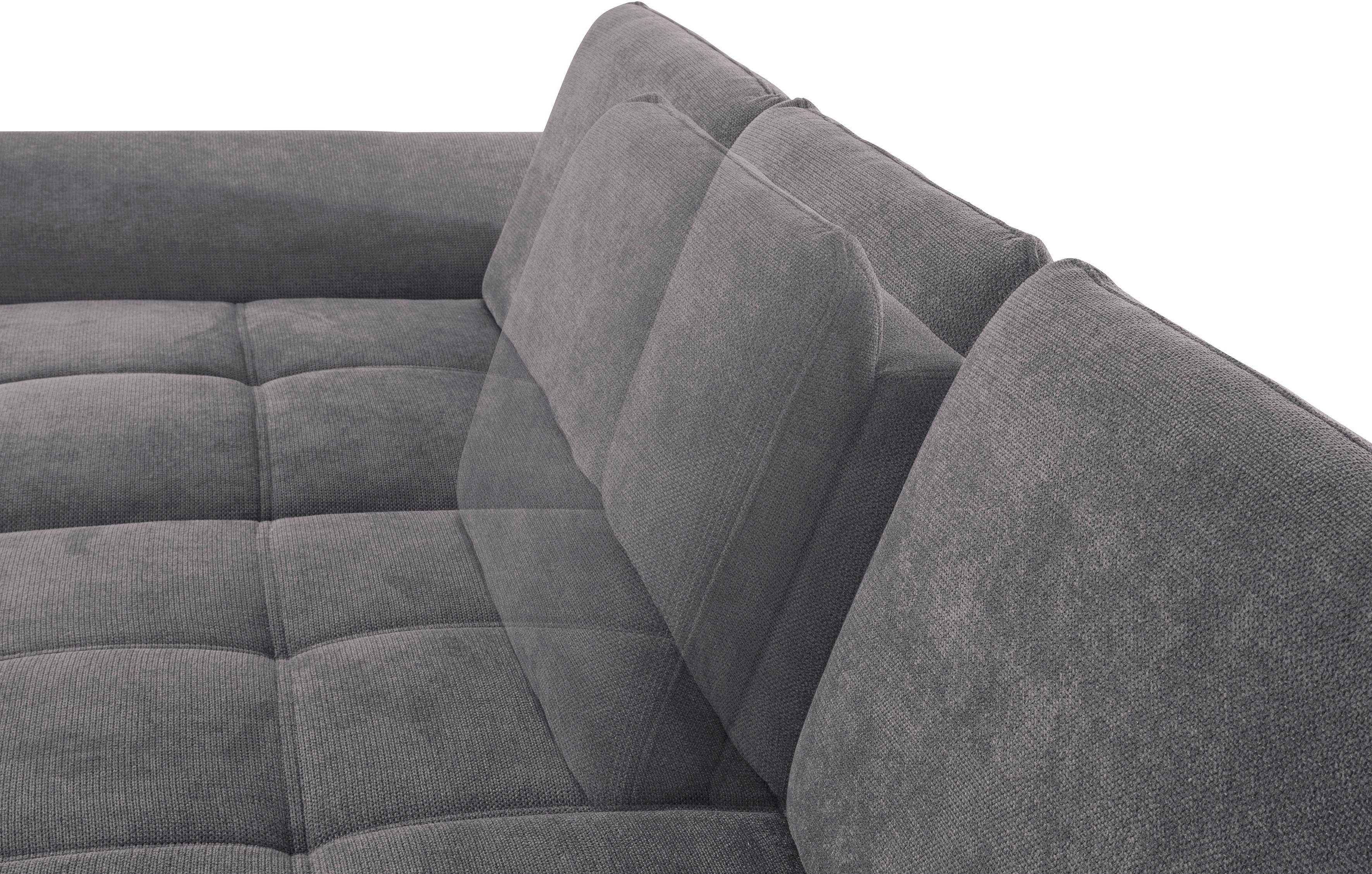 Places of Style Hoekbank Costello L-Form, B: 301 cm mit Sitztiefen-, Armteilverstellung & 3 nierkussens, optionele bedfunctie en bedlade