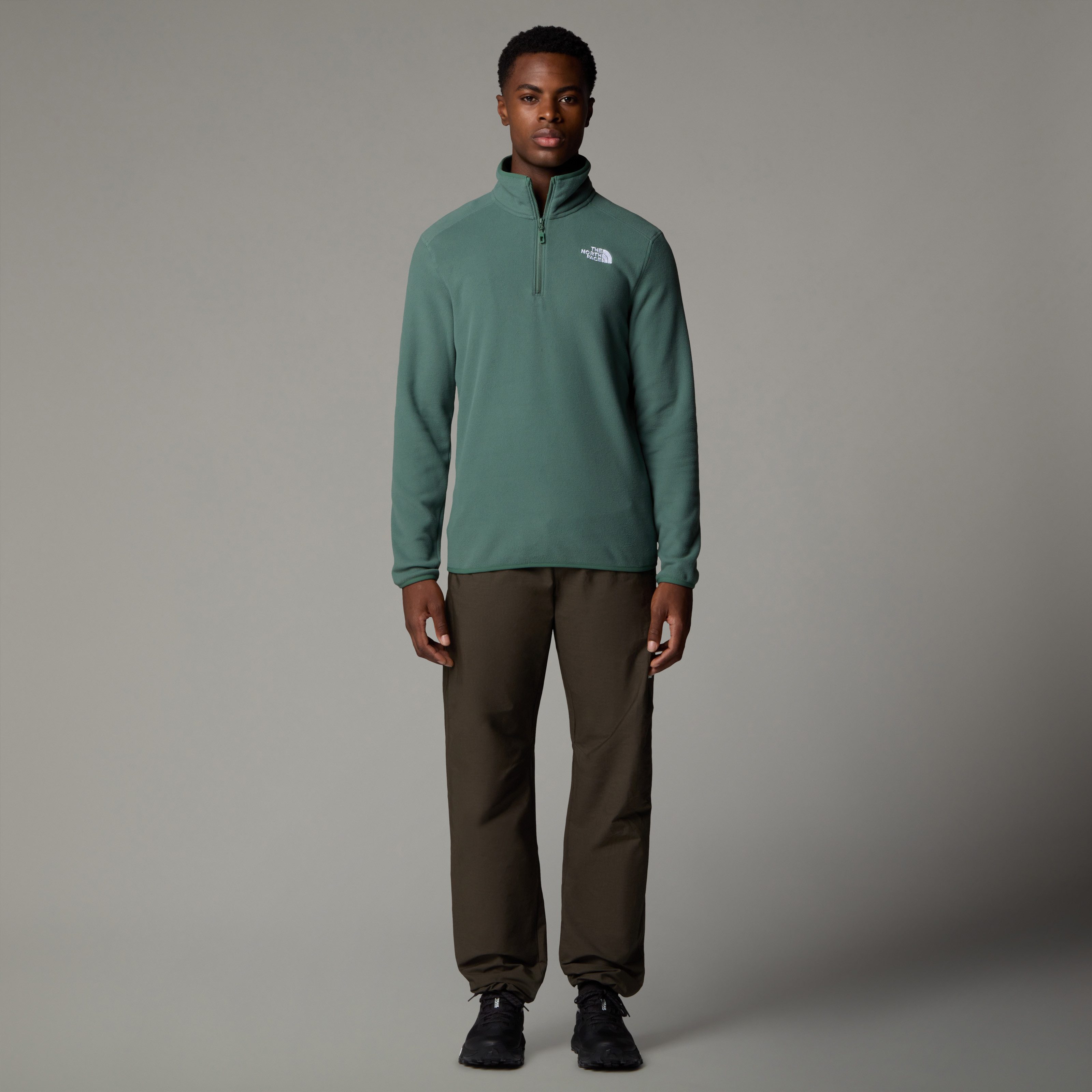 The North Face Fleecetrui M 100 GLACIER 1/4 ZIP - EU met subtiele logo- borduursels (1-delig)