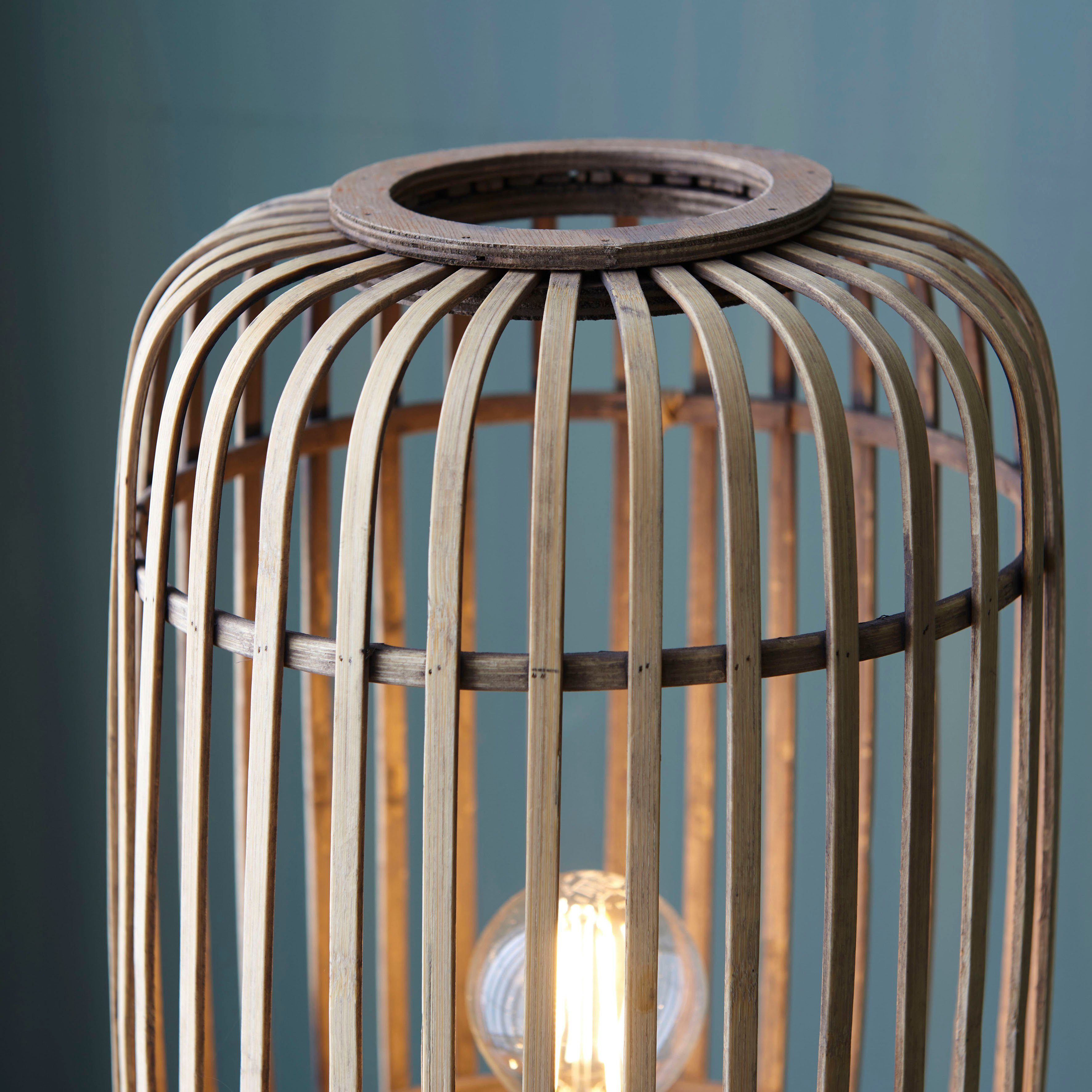 Brilliant Leuchten Staande lamp Woodrow Vloerlamp, driepotig hout (1 stuk)