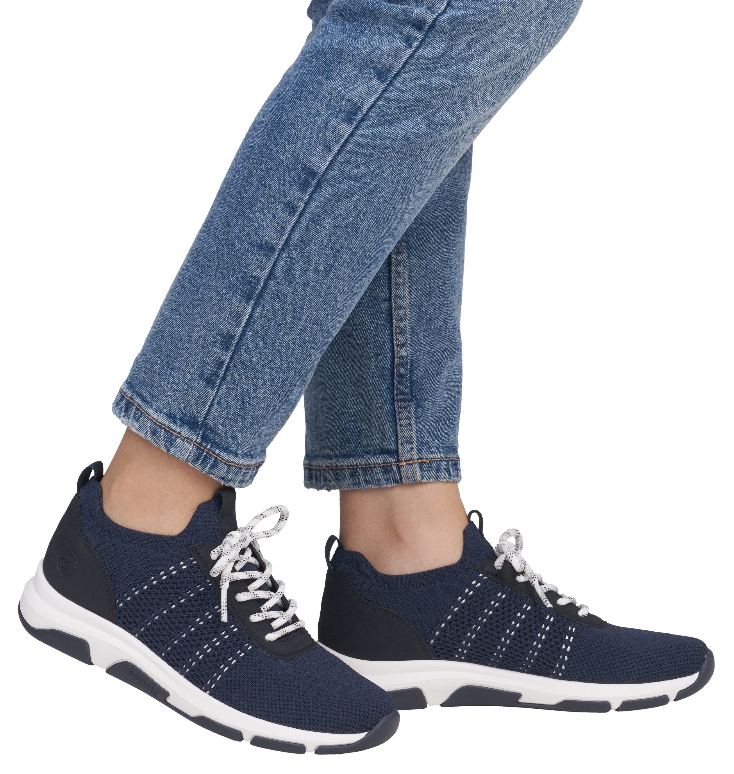 Remonte Slip-on sneakers , vrijetijdsschoen, lage schoen, slipper, instapschoen met aantrek-lussen