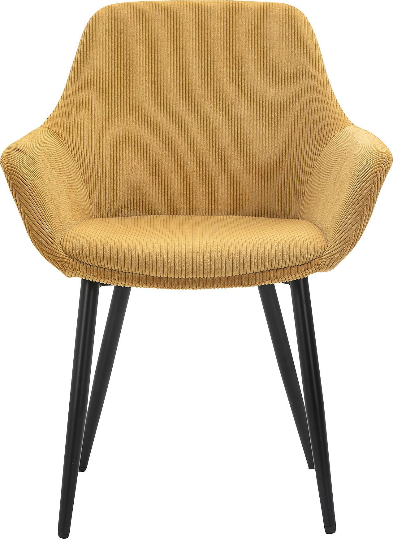 SalesFever Stoel met armleuningen Bekleding in corduroy-look (set, 2 stuks)