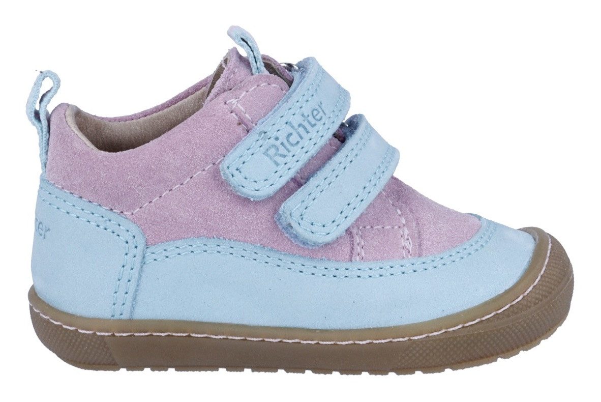 Richter Babyschoentjes Maxi WMS: gemiddeld Kinderschoen in coole materiaalmix, maat sjabloon om te downloaden