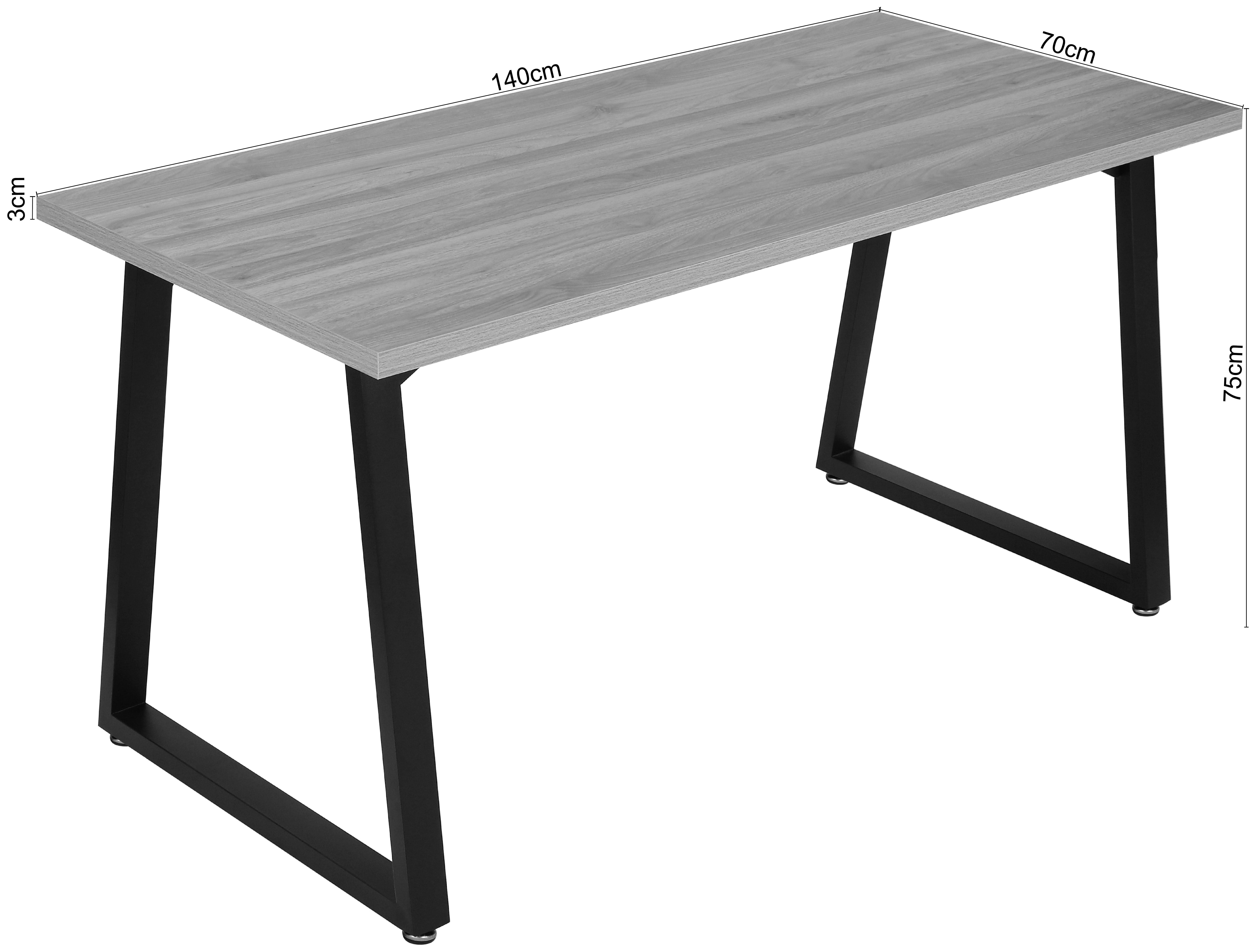 Home affaire Eettafel Soyans moderne kuipframe, in vier breedtes, melaminehars gecoat
