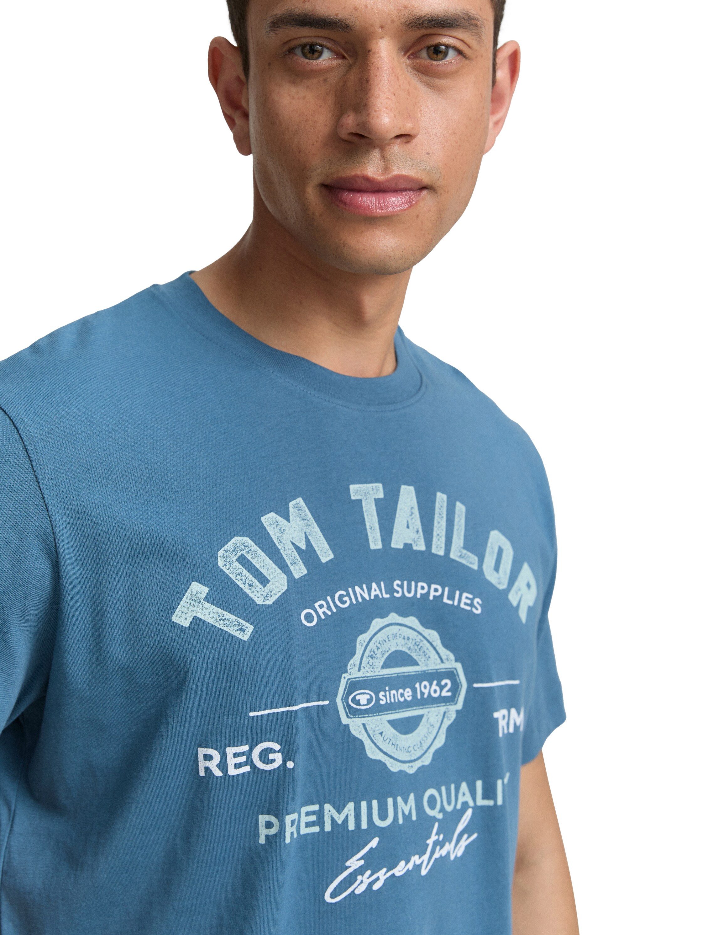 Tom Tailor T-shirt met grote logo-frontprint